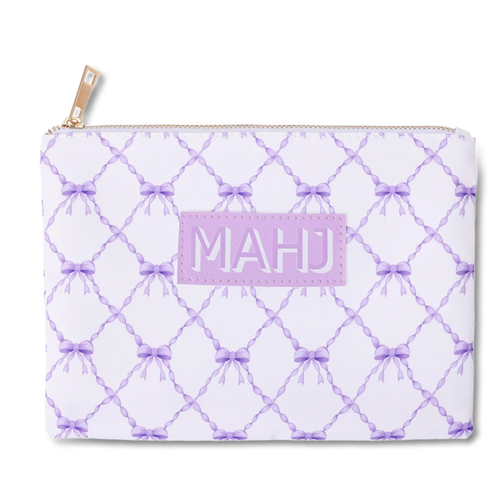 New Print Portable Nylon Mahjong Card Storage Bag Zipper Closure Candy Waterproof Chips Pouch Mahjong Tile Cards Accessory Bag (mahjong card bag)