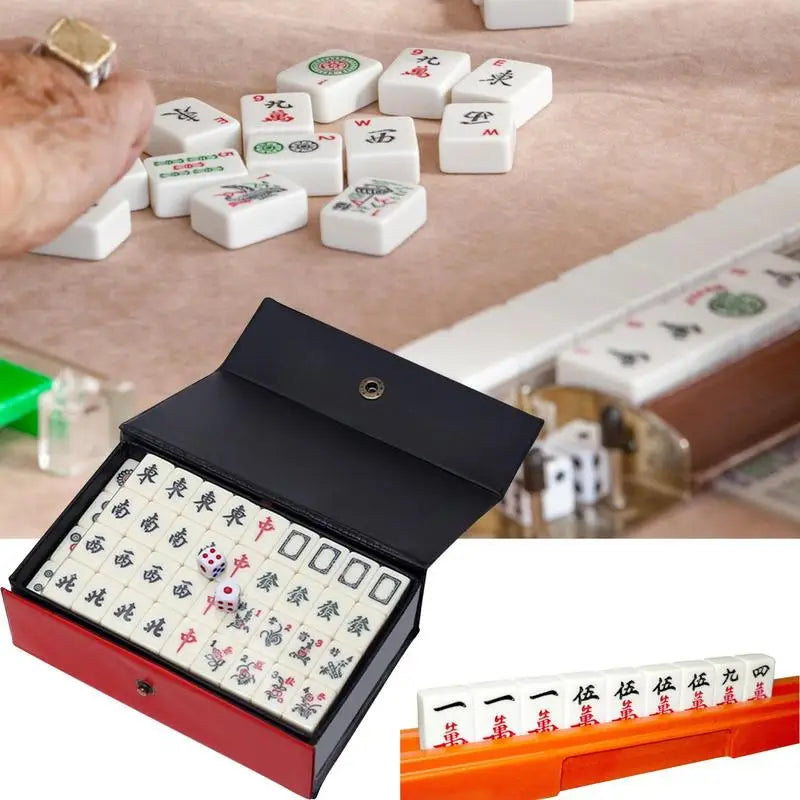 Mahjong Set 146 Tiles with Box, 22 mm Engraved