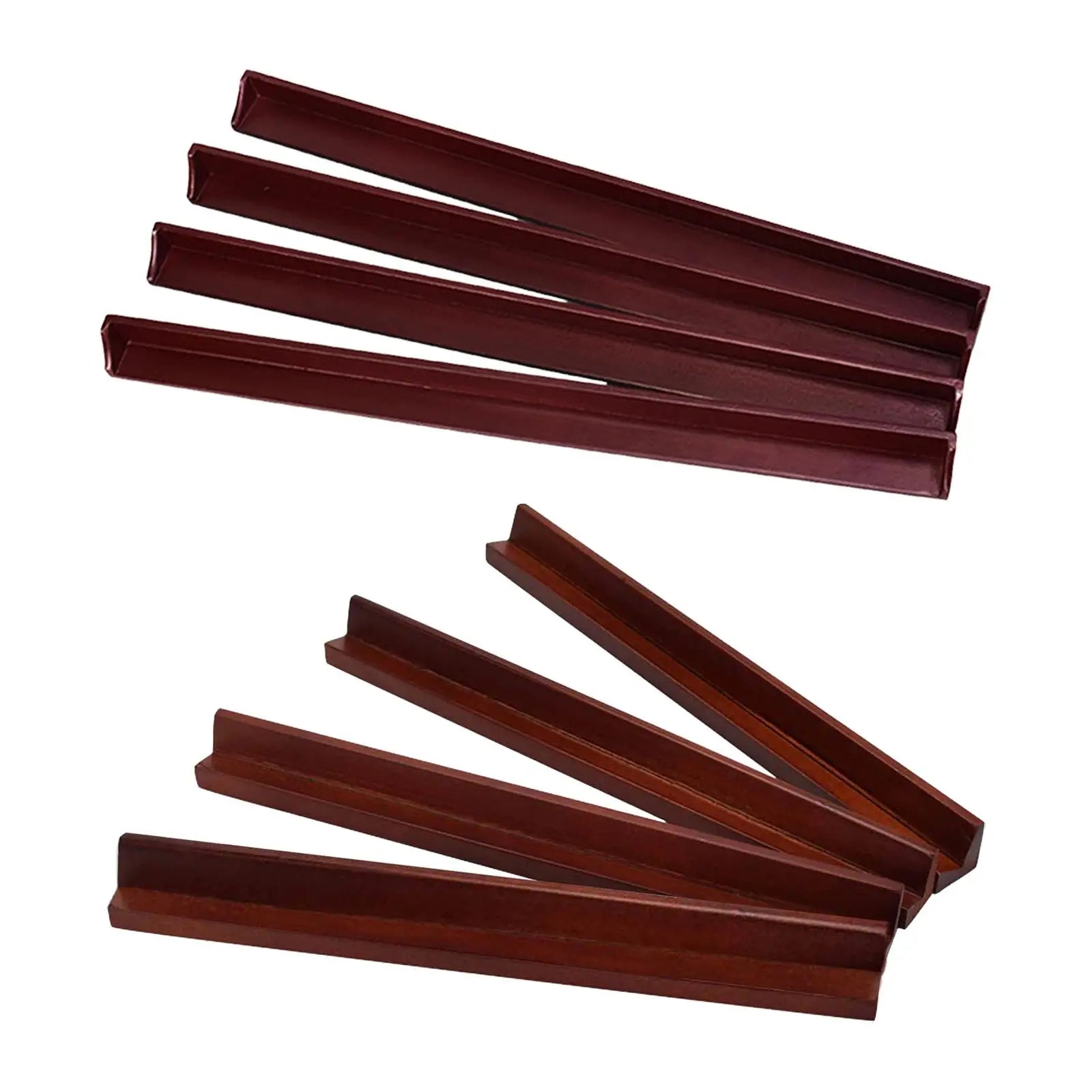 4 Pieces Wooden Mahjong Game Racks Stand Lightweight Mahjong Holder for Entertainment Home Holiday Mahjong Games Indoor Activity (wooden mahjong rack)
