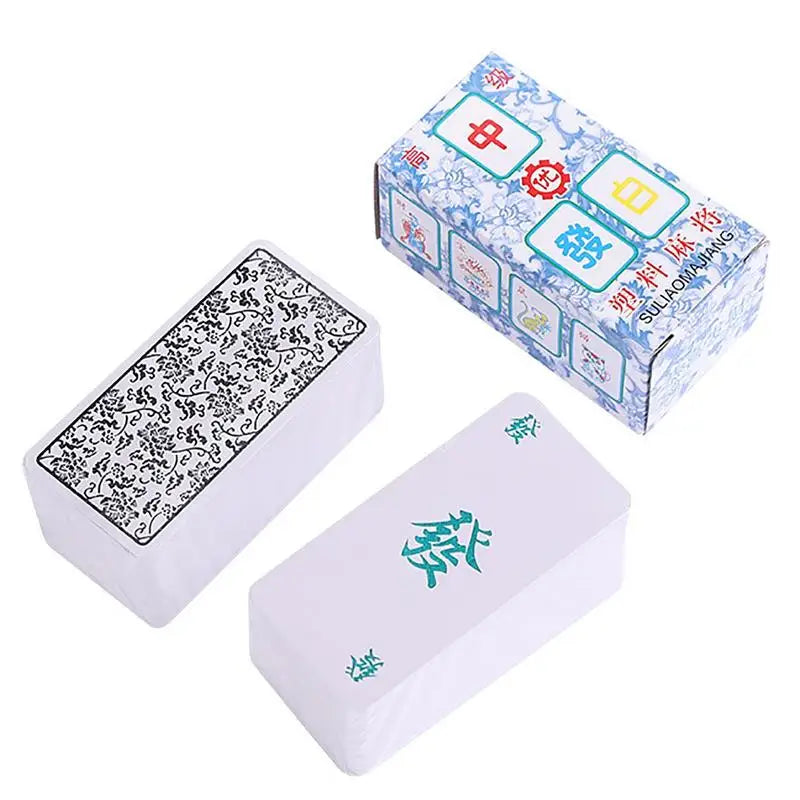 Mahjong Playing Cards PVC, 136 Card Set, Waterproof