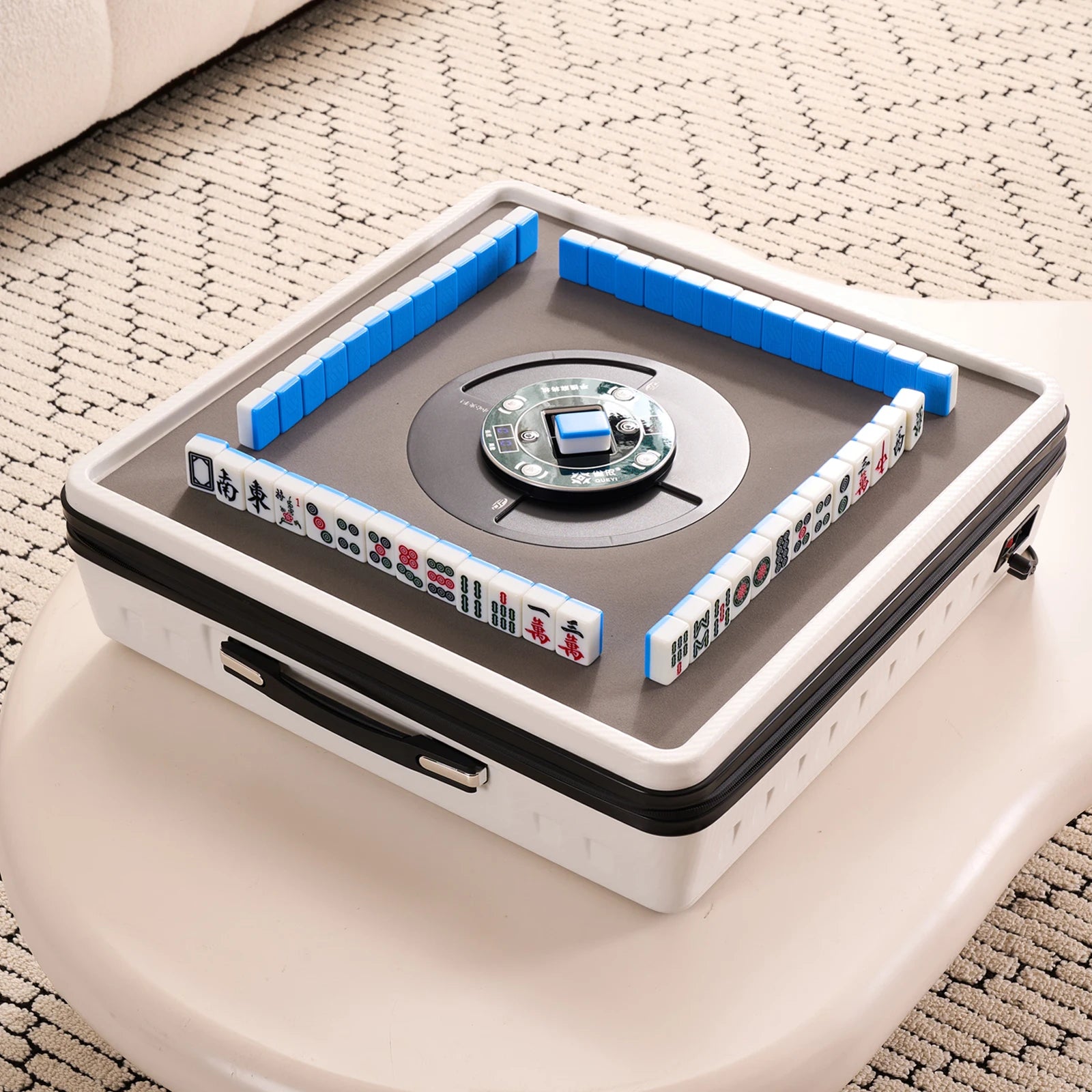 Modern Portable Automatic American and Chinese Mahjong Table with Magnetic Tiles and Handheld Mini Gaming Table (portable mahjong table)