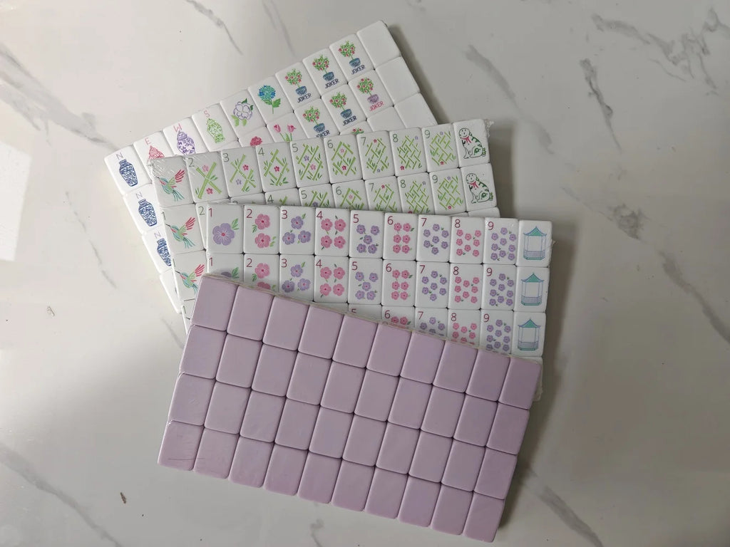4 Layer Acrylic Mahjong Game American Mahjong Tile Set for Adults 160pcs Mahjong Tiles Portable Family Party Surprise Gifts (american mahjong tiles set)