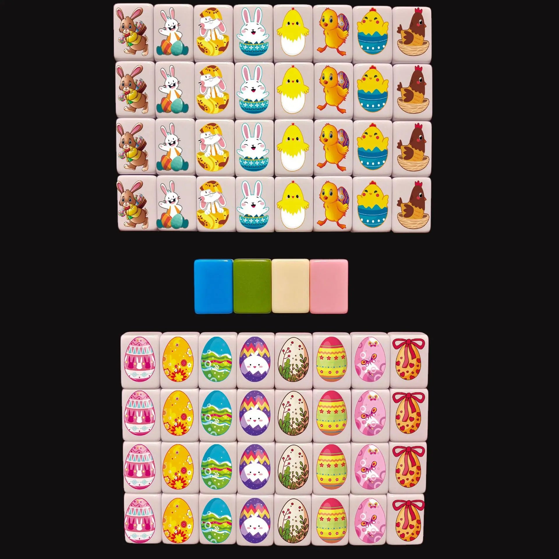 30mm Seaside Escape Mahjong Board Game 64+1 Blocks Sets 65 Shiny Tiles Two Players Majiang for Family Party Games Customizable (seaside escape mahjong board game)