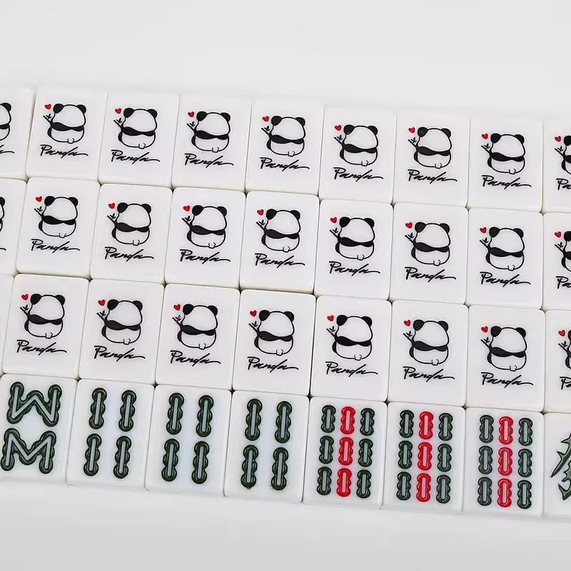 Small 26mm Sanrio Melody Mahjong Set with Numbers Kuromi Pochacco Hello Kitty Puzzle Board Game Chess Cards Friends Family Gift (kuromi mahjong set)