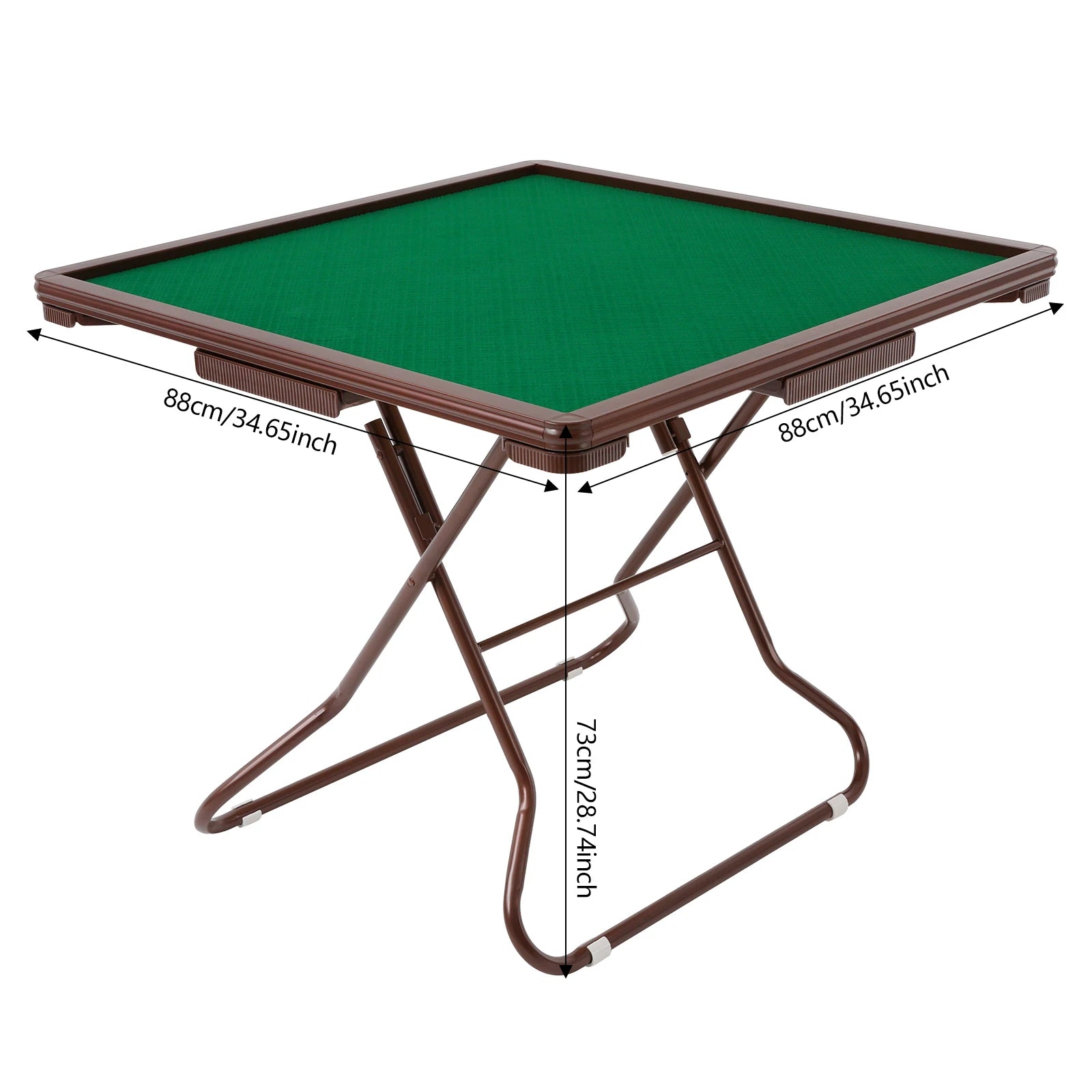 35in Foldable Mahjong Table, Mahjong Table with 4 Cup Holders & 4 Drawers for 4 People, Portable Mahjong Table Bearing 150kg (foldable mahjong table)