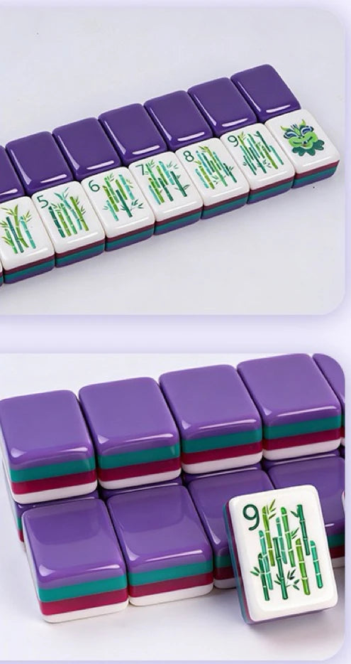 Custom-made Layer American Mahjong Tiles purple 4 People Party Mahjong Acrylic Mahjong American (purple mahjong tiles set)