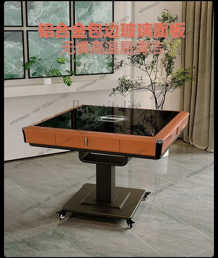 Rotor mahjong machine Fully automatic home roller coaster dining table Dual-purpose folding bass electric mahjong table (mahjong dining table)