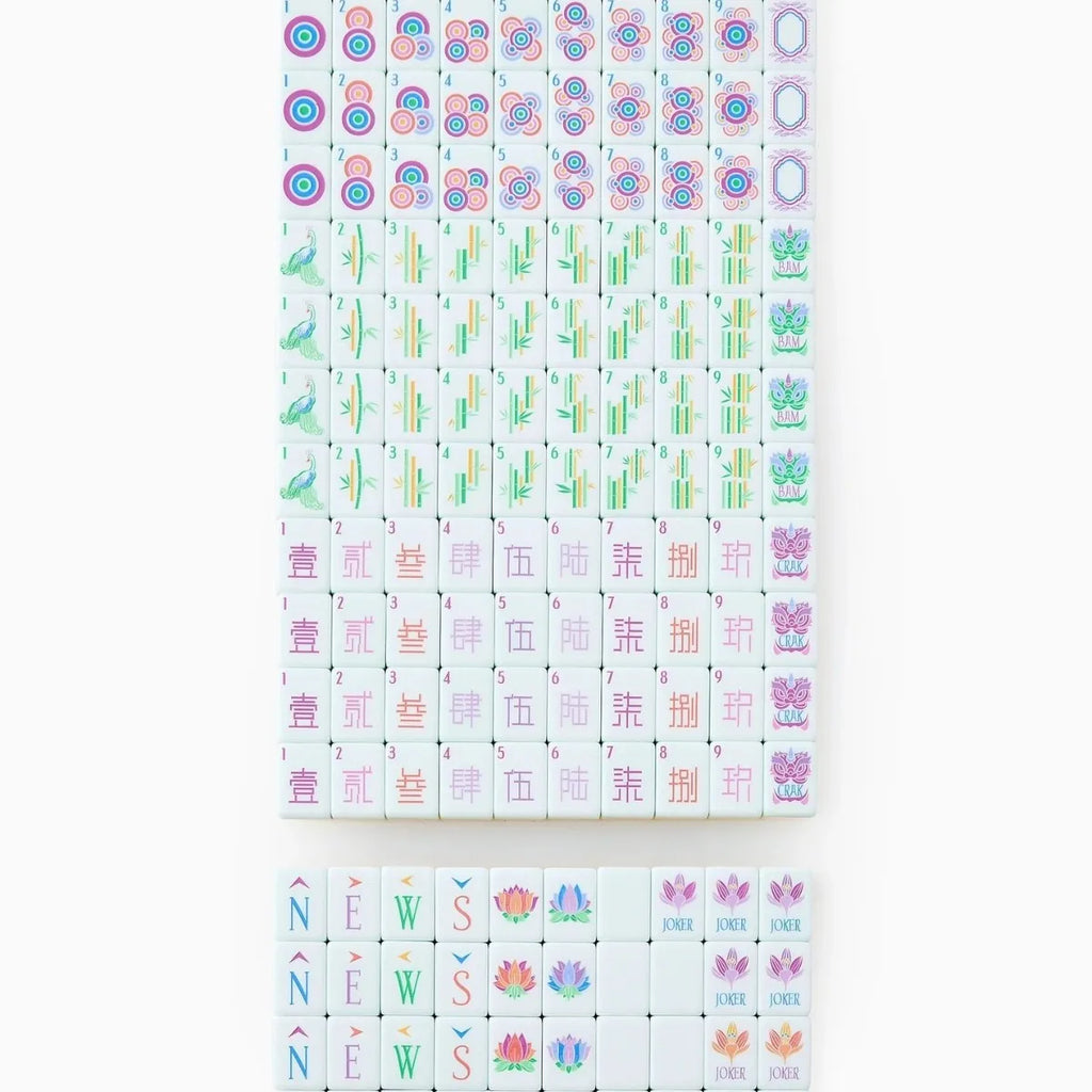 Modern Luxury American Mahjong Tiles 160pcs Portable Tile Standard Size Four Layer Yellow Acrylic Eisure Game for Home Gift (modern mahjong set)
