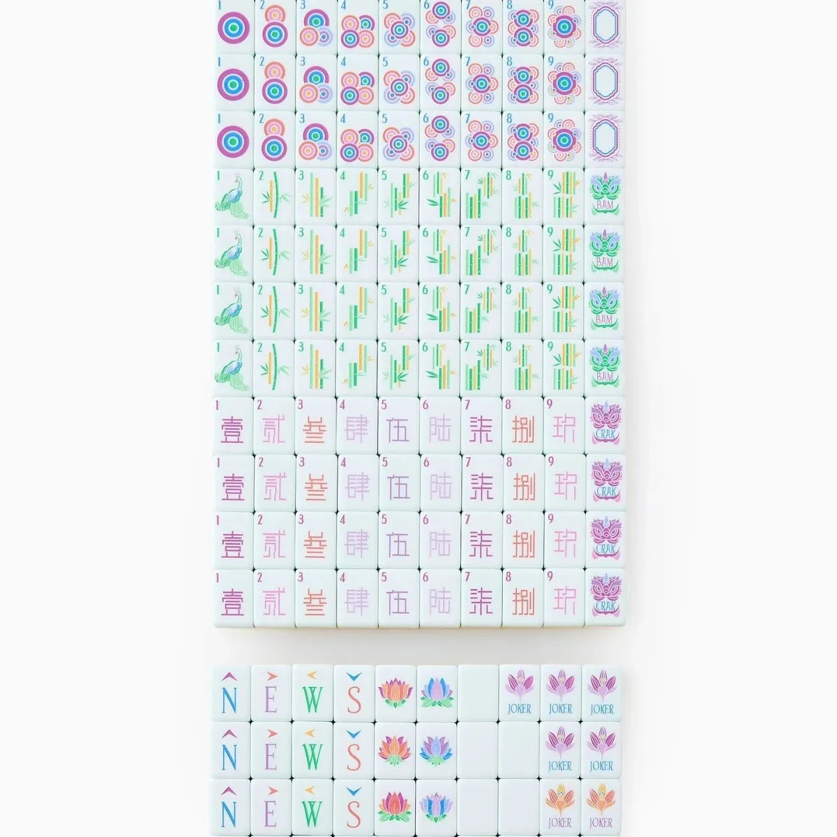 Modern Mahjong Set, 160 Tiles, Yellow Acrylic | Dahlia