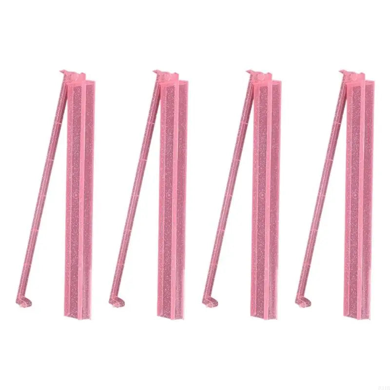 4PCS Modern American Mahjong Rack Set with Sliding Pusher Clear Acrylic Mahjong Tile Holder For Home Club Game Night P31B (acrylic mahjong rack with pusher)