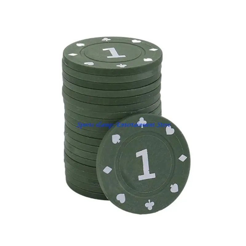 G7NF Pack of 100Pcs Game Wagering Mahjong Money Chip Set For Gambling Game Playings Counting and Other Recreations Game (mahjong scoring coins)