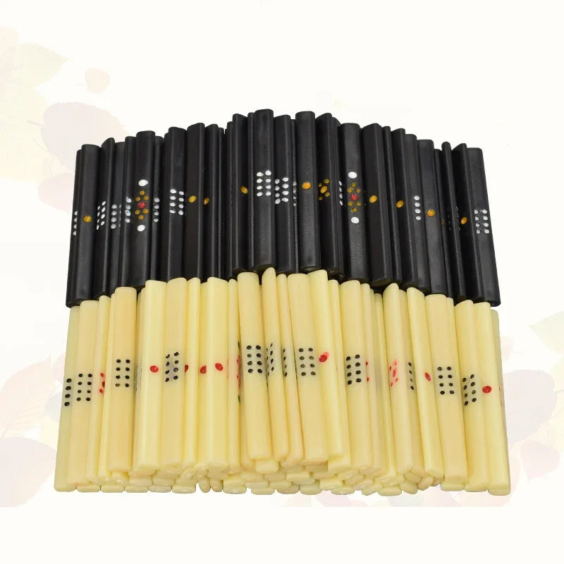 84pcs Set Mahjong Pocker Counting Bar Point Stick Chips Gambling With Value For Board Game (mahjong scoring sticks)