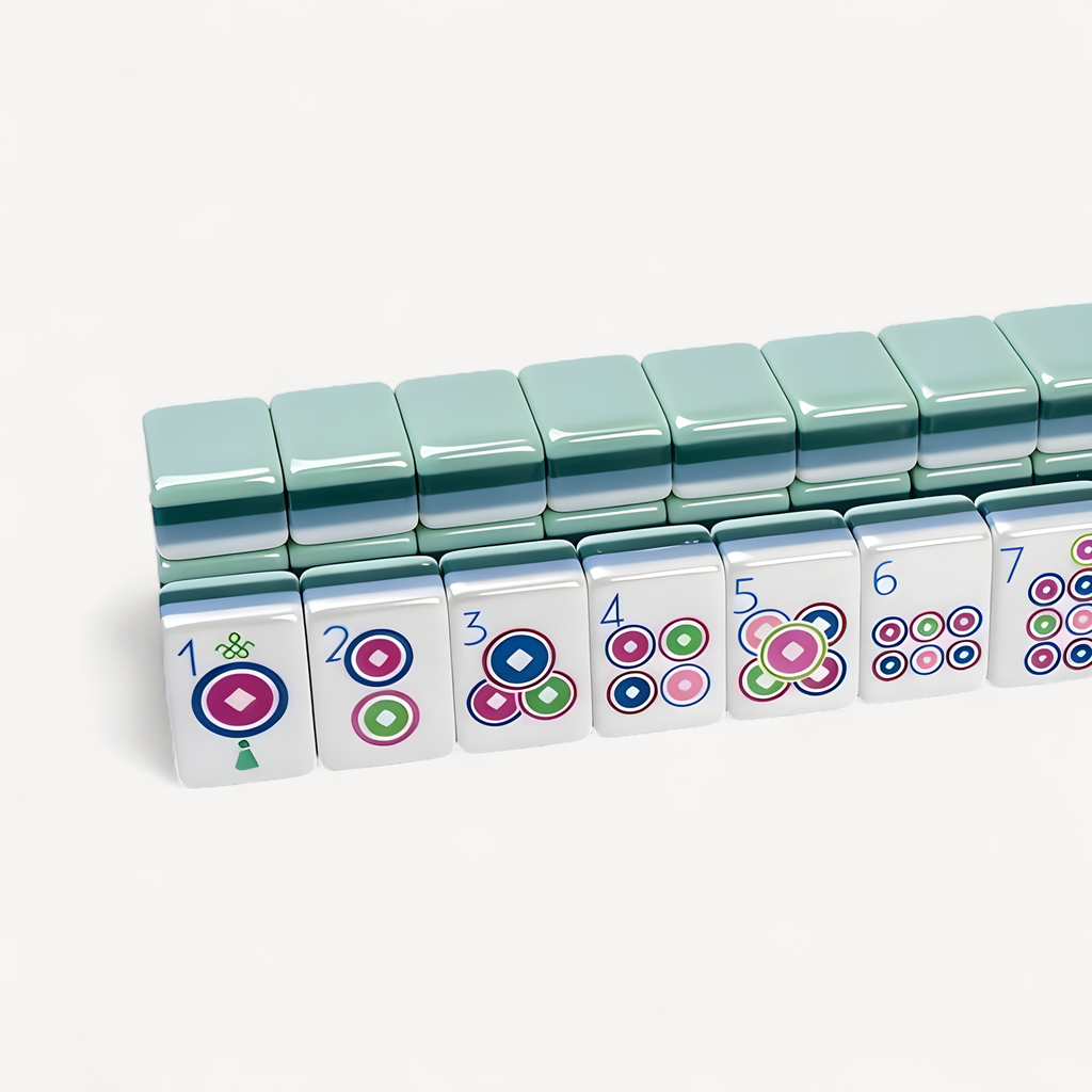 American Mahjong Set Acrylic Material Dark Green Color 4-Layer Mahjong Tiles Suitable for Home Party Outdoor Leisure Activities (dark green mahjong set)