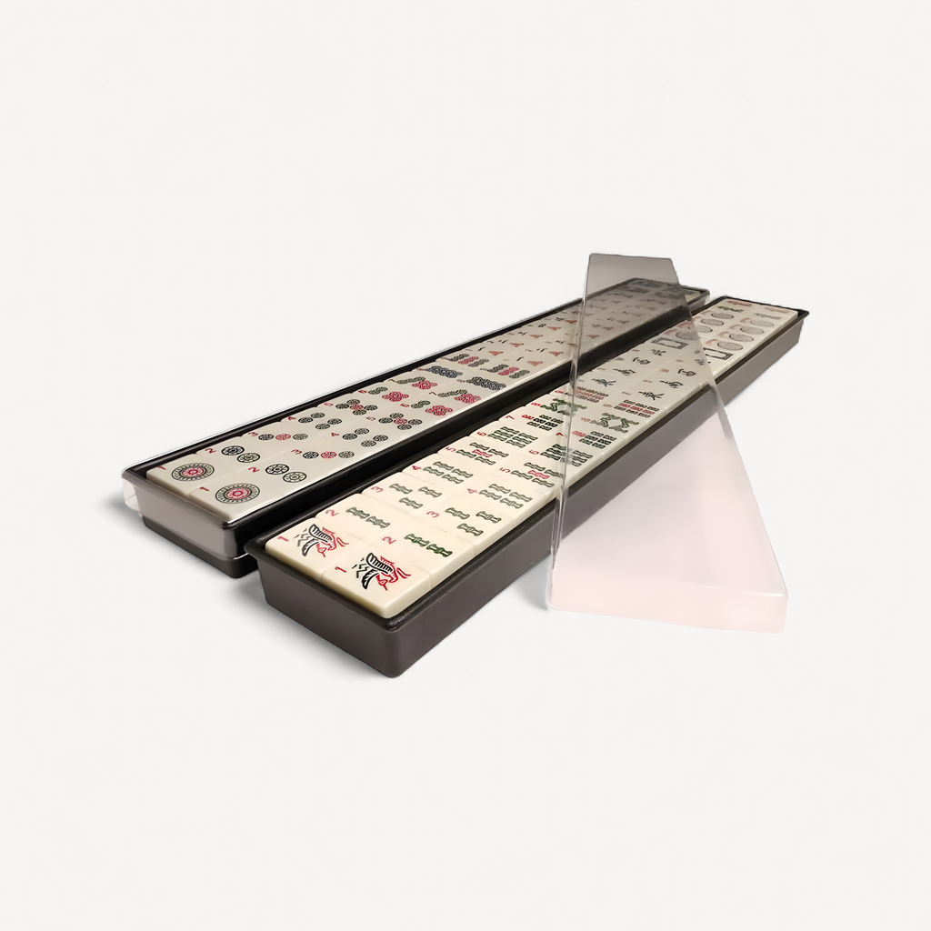 American Mahjong Set with 166 Engraved Tiles, 4 Rack/Pushers, Aluminum Case - Complete Game Kit (american mahjong set aluminum case)