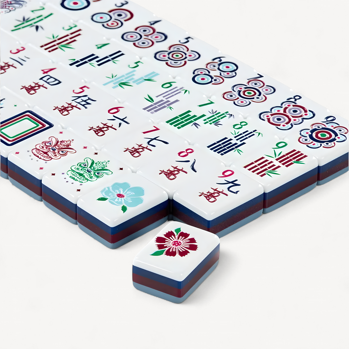 Blue Acrylic Mahjong Set, Crystal Tiles | Honeysuckle