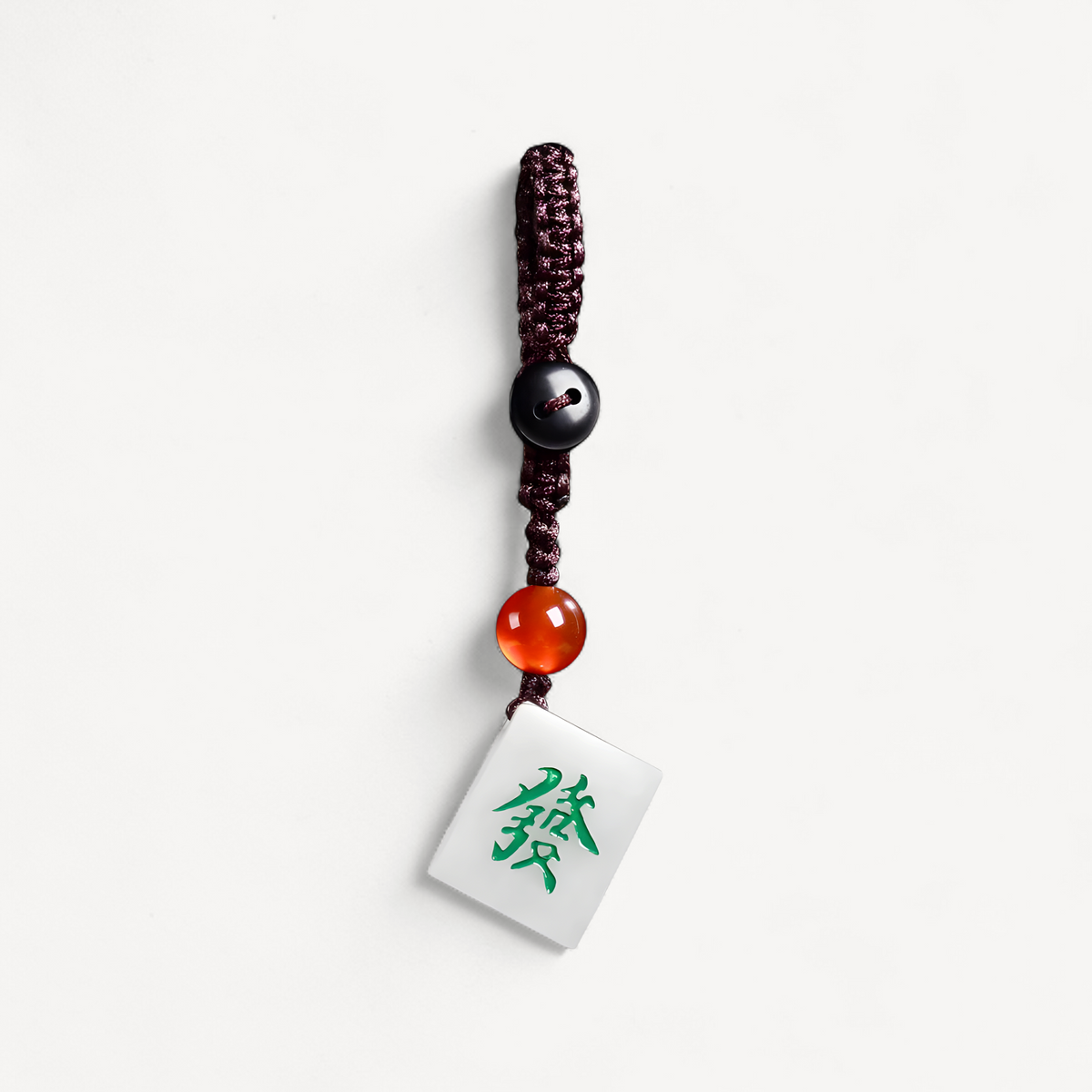 Burmese Jade Mahjong Keychain Bag Charm Phone Charm key holder Natural Cute Fashion White Keychains Jadeite Luxury (mahjong tile charm)