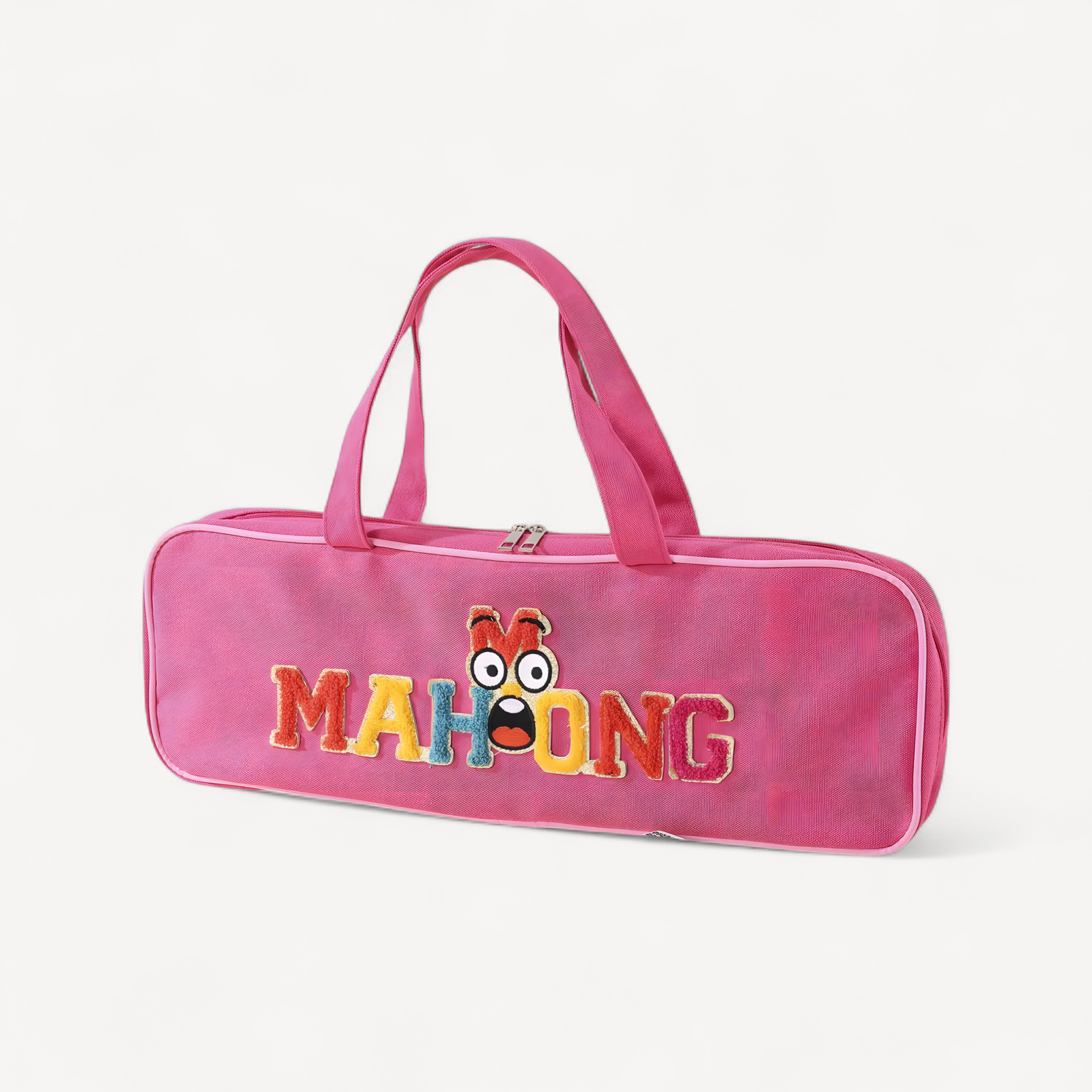Canvas Waterproof Mahjong Tile Bag Large Capacity Mahjong Bag with Zipper for Business Studio Home Travel Adults Teens (mahjong tile carrying bag)