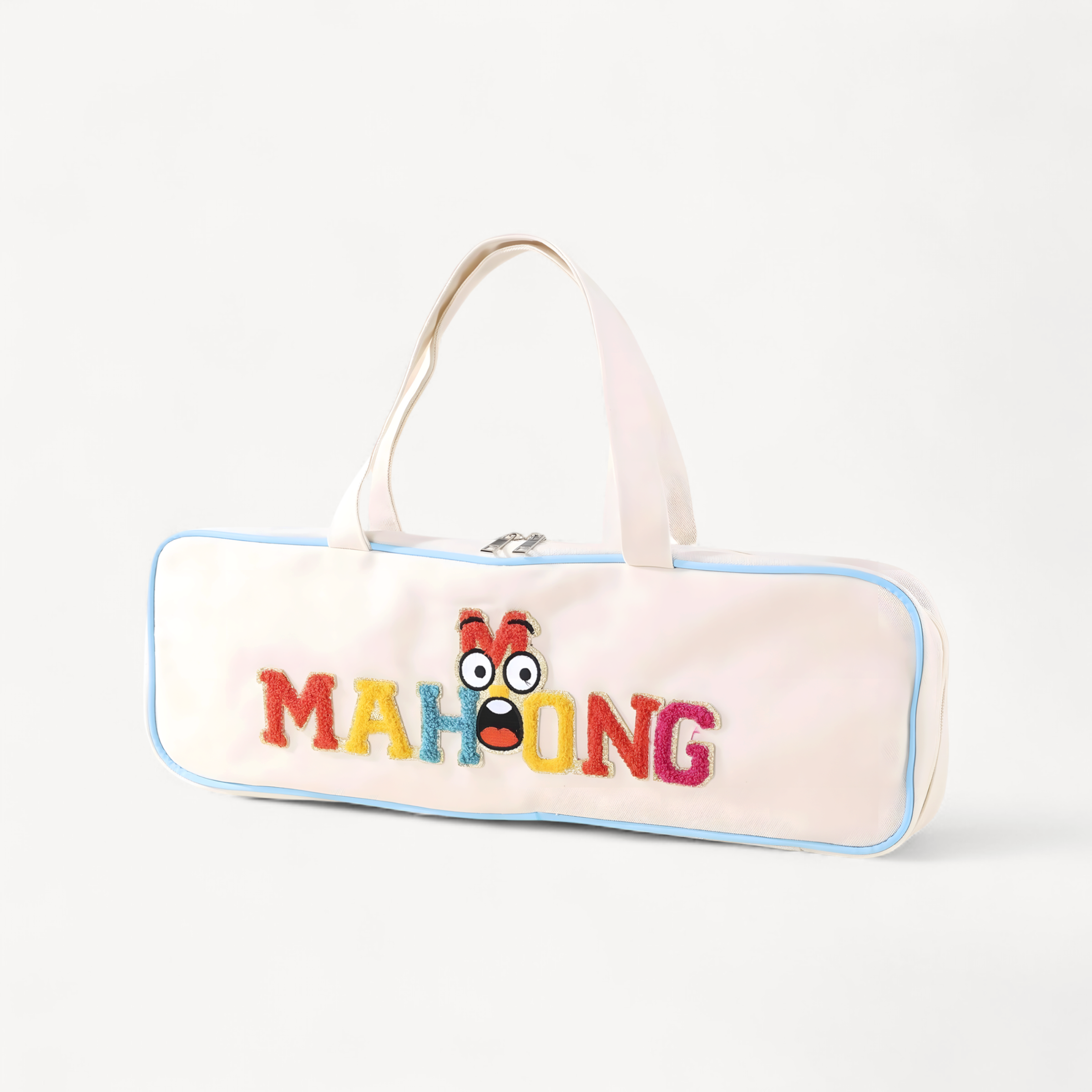 Canvas Waterproof Mahjong Tile Bag Large Capacity Mahjong Bag with Zipper for Business Studio Home Travel Adults Teens (mahjong tile carrying bag)