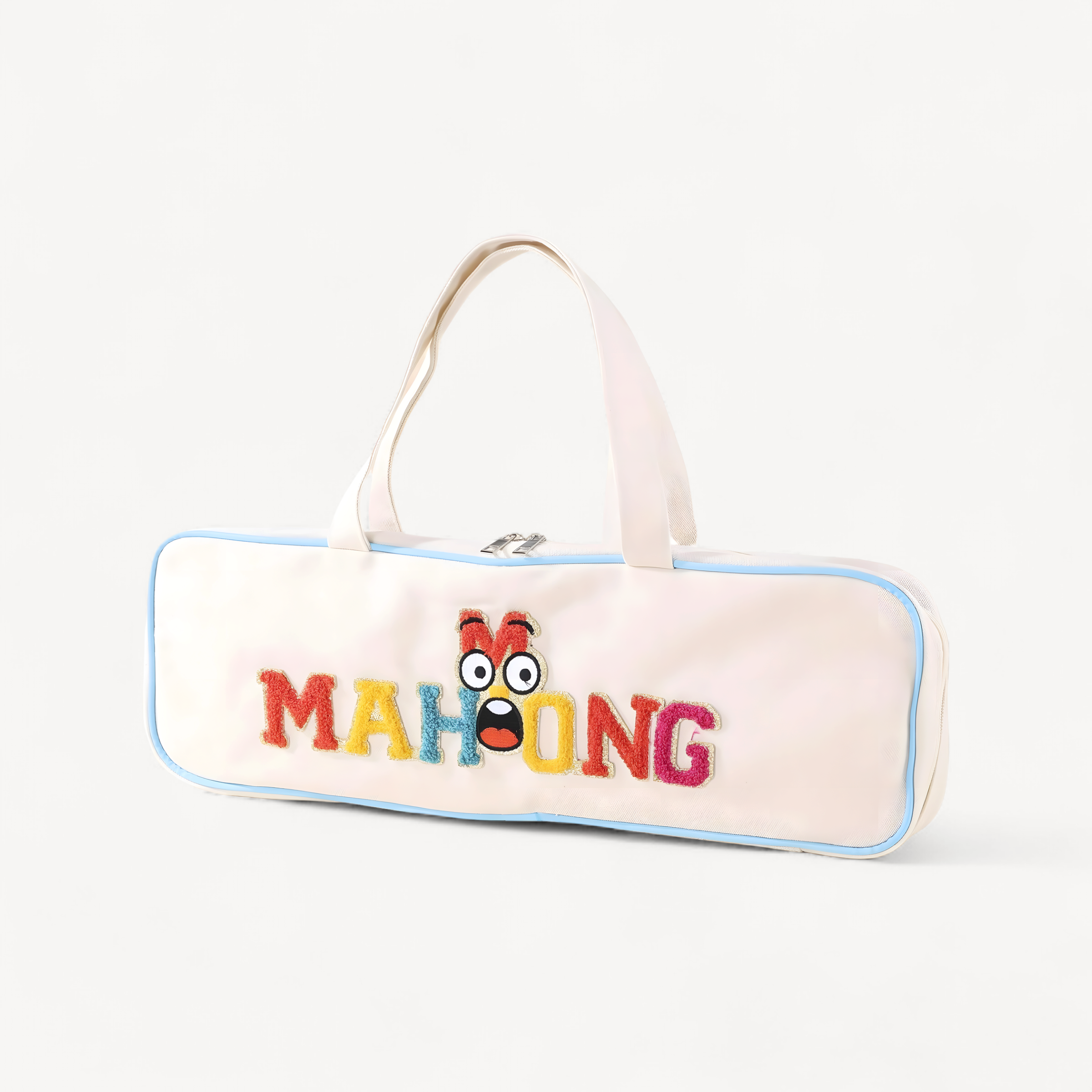 Canvas Waterproof Mahjong Tile Bag Large Capacity Mahjong Bag with Zipper for Business Studio Home Travel Adults Teens (mahjong tile carrying bag)