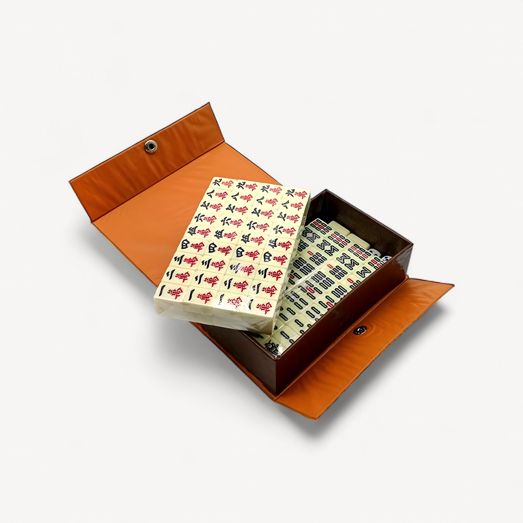 Chinese Mahjong Game Set 144 Sheets Traditional Chinese Version Game classic tiles Games Travel Mahjong Set for Travel (traditional chinese mahjong set)