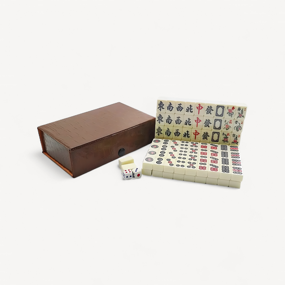 Chinese Mahjong Game Set 144 Sheets Traditional Chinese Version Game classic tiles Games Travel Mahjong Set for Travel (traditional chinese mahjong set)