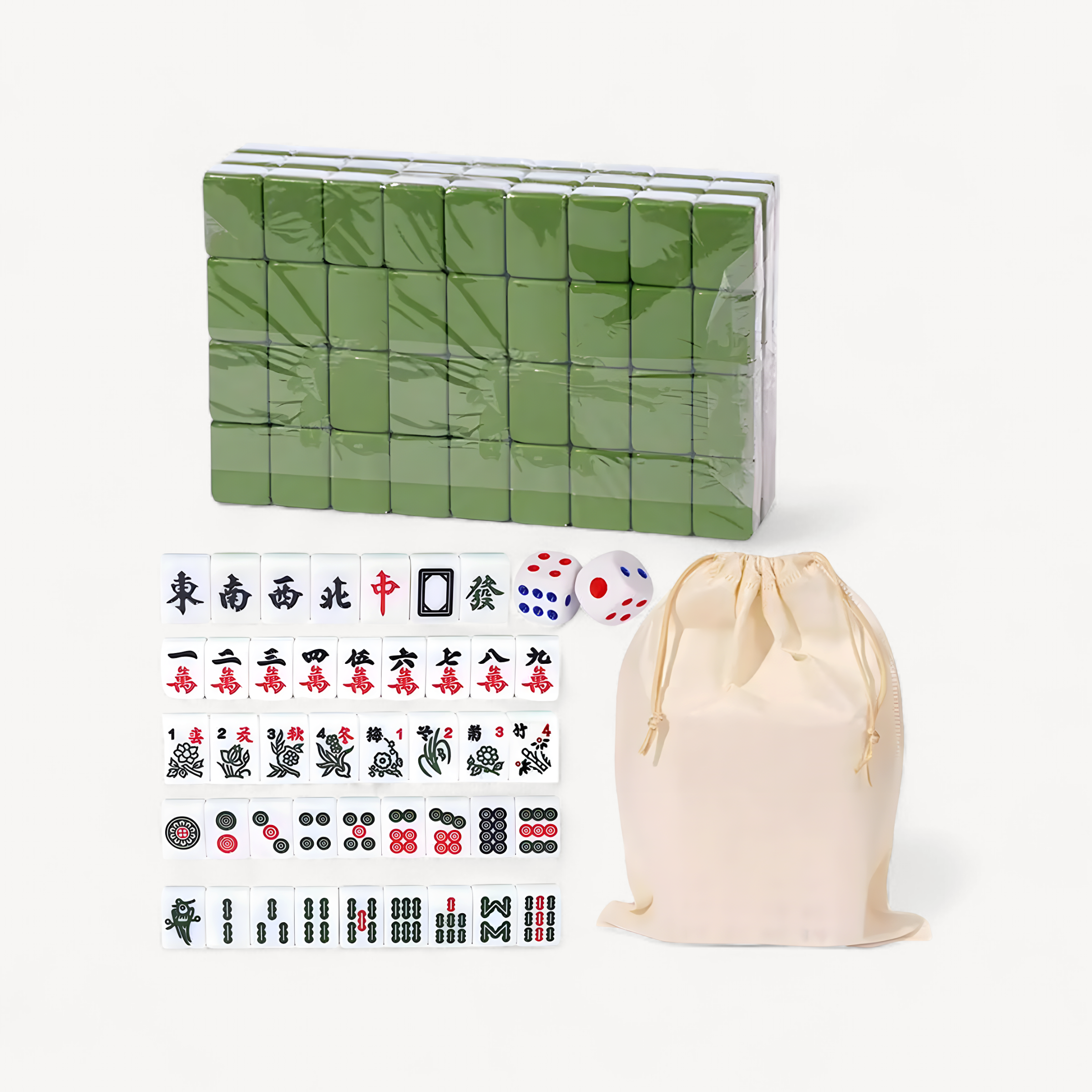 Chinese Mahjong Game Set 144 White Engraved Mini Tiles For Family Gathering For Chinese Style Game Play Family Leisure Time (engraved mahjong tiles)