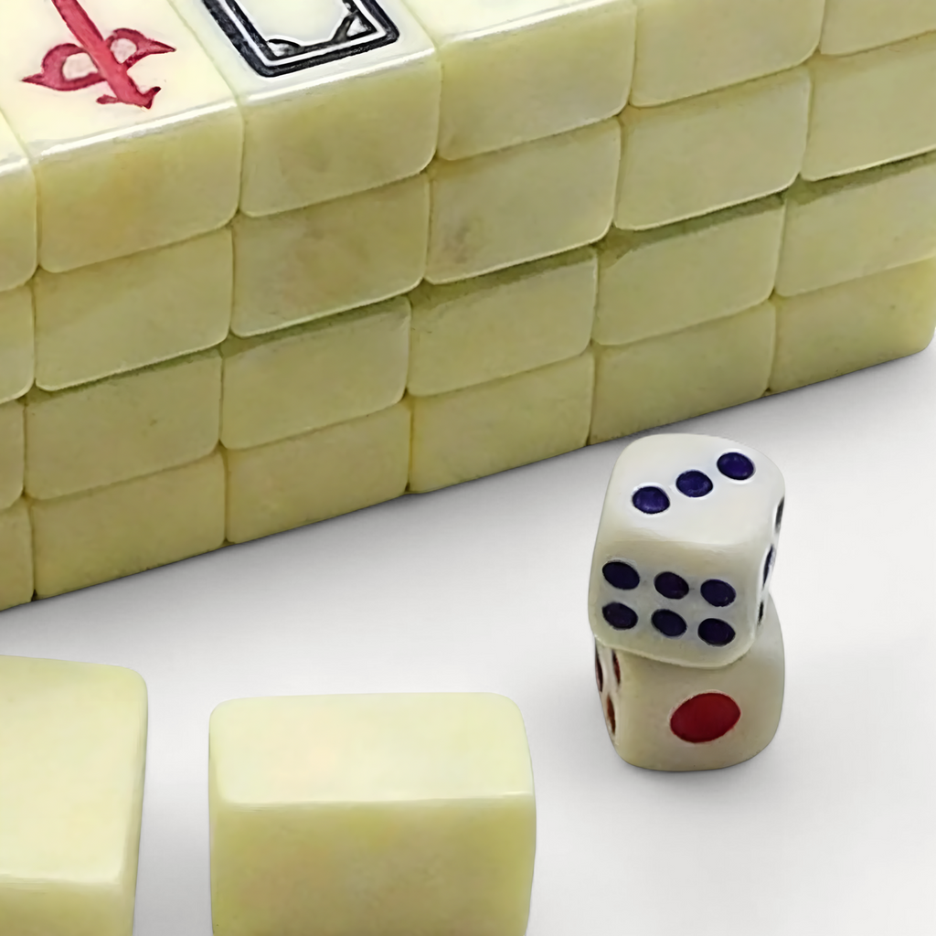 Chinese Mahjong Set Portable Board Games Portable Mahjong Tile Set Classic Games For Indoor Outdoor Home Apartment Dorm Travel (portable chinese mahjong set)
