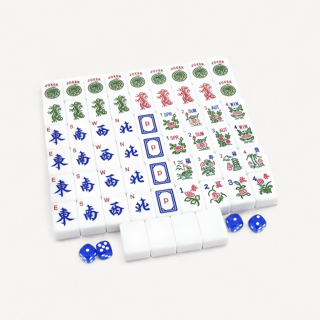Complete American Mahjong Set with 166 Pink Tiles Dice Chips and Carrying Bag (american mahjong set pink tiles)