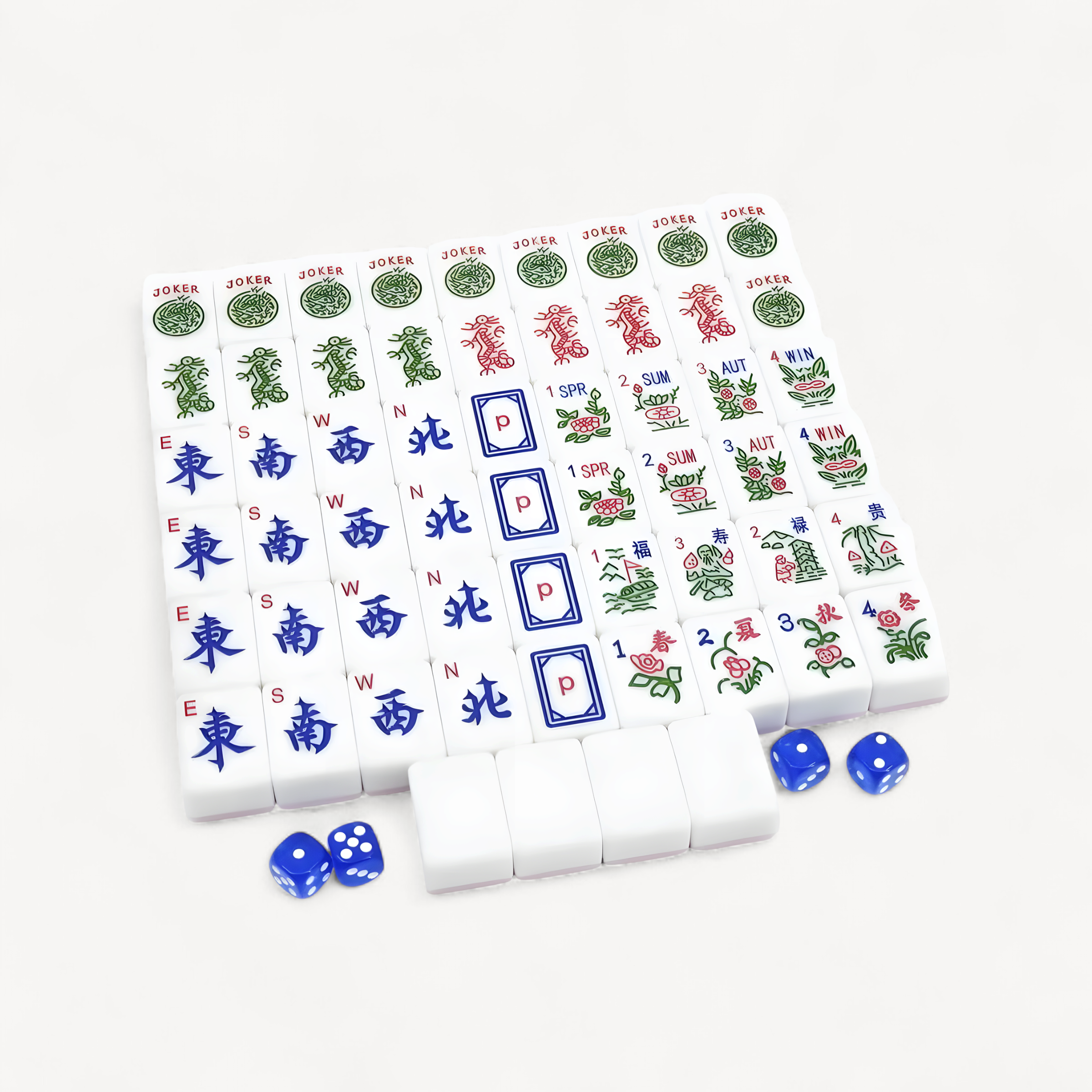 Complete American Mahjong Set with 166 Pink Tiles Dice Chips and Carrying Bag (american mahjong set pink tiles)