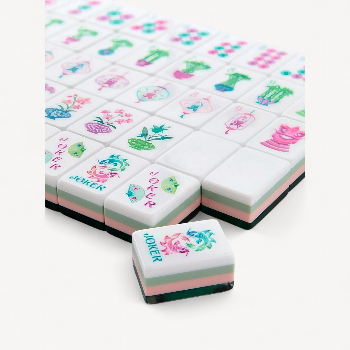 Emerald Mahjong Tiles, Acrylic, with Carry Bag | Magnolia