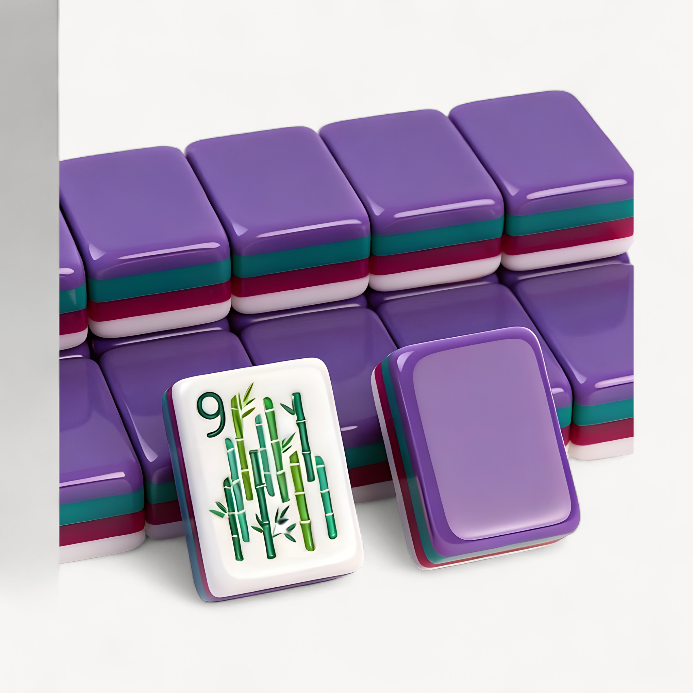 Custom-made Layer American Mahjong Tiles purple 4 People Party Mahjong Acrylic Mahjong American (purple mahjong tiles set)