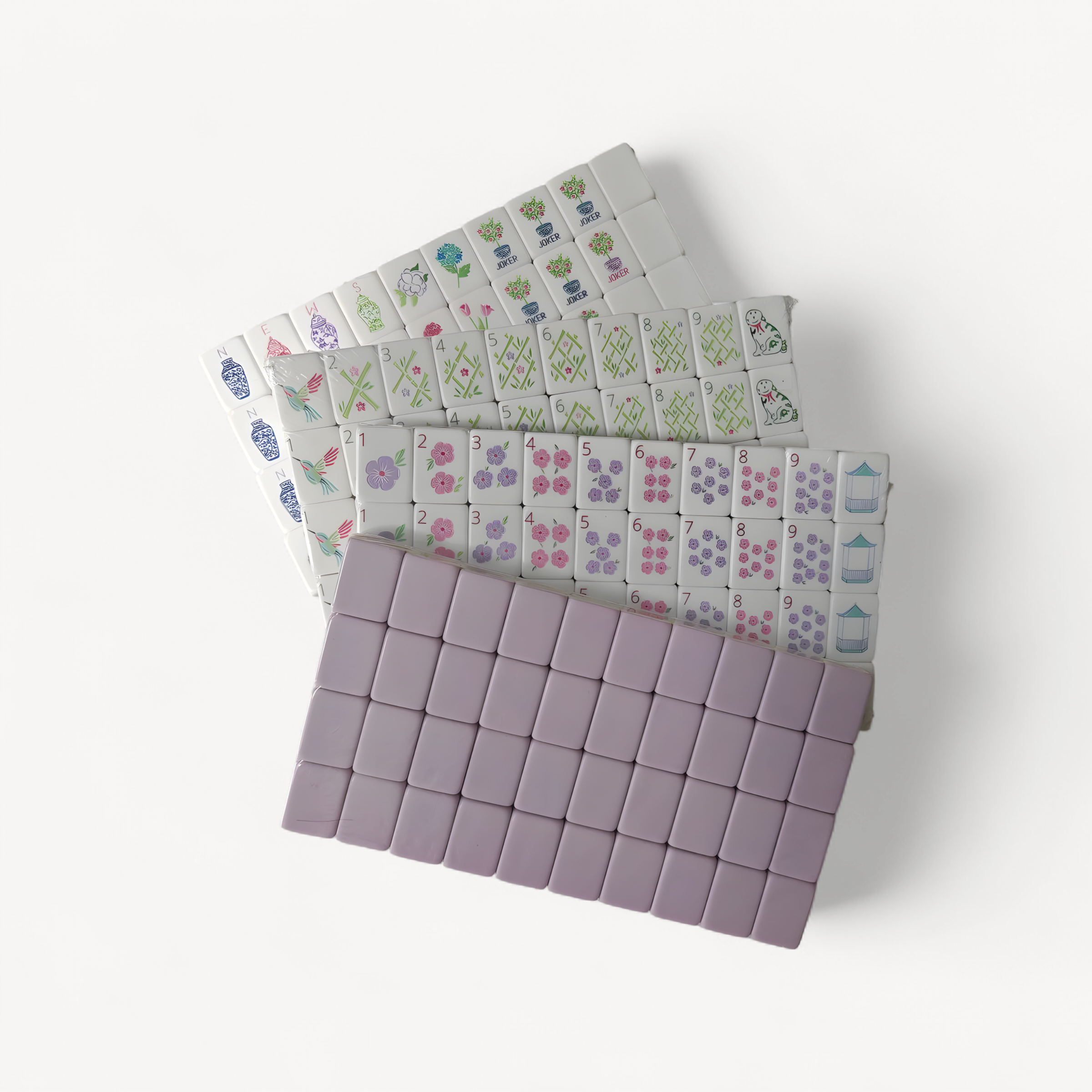 Customizable American Mahjong Sets 160 Tiles 4-Layer Acrylic Mah Jongg Surprise Gifts Mahjong Portable Travel Family Party Games (customizable mahjong set)
