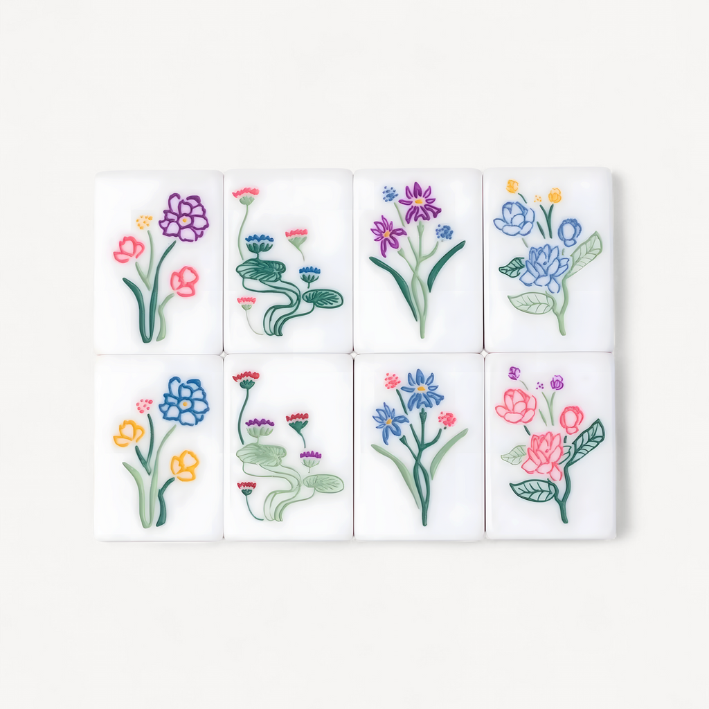 Factory OEM Color 160 Mahjong Tiles Mahjong Crafts  Luxury American Mahjong Art Tile Mini Acrylic Set Artworks (luxury american mahjong tiles)