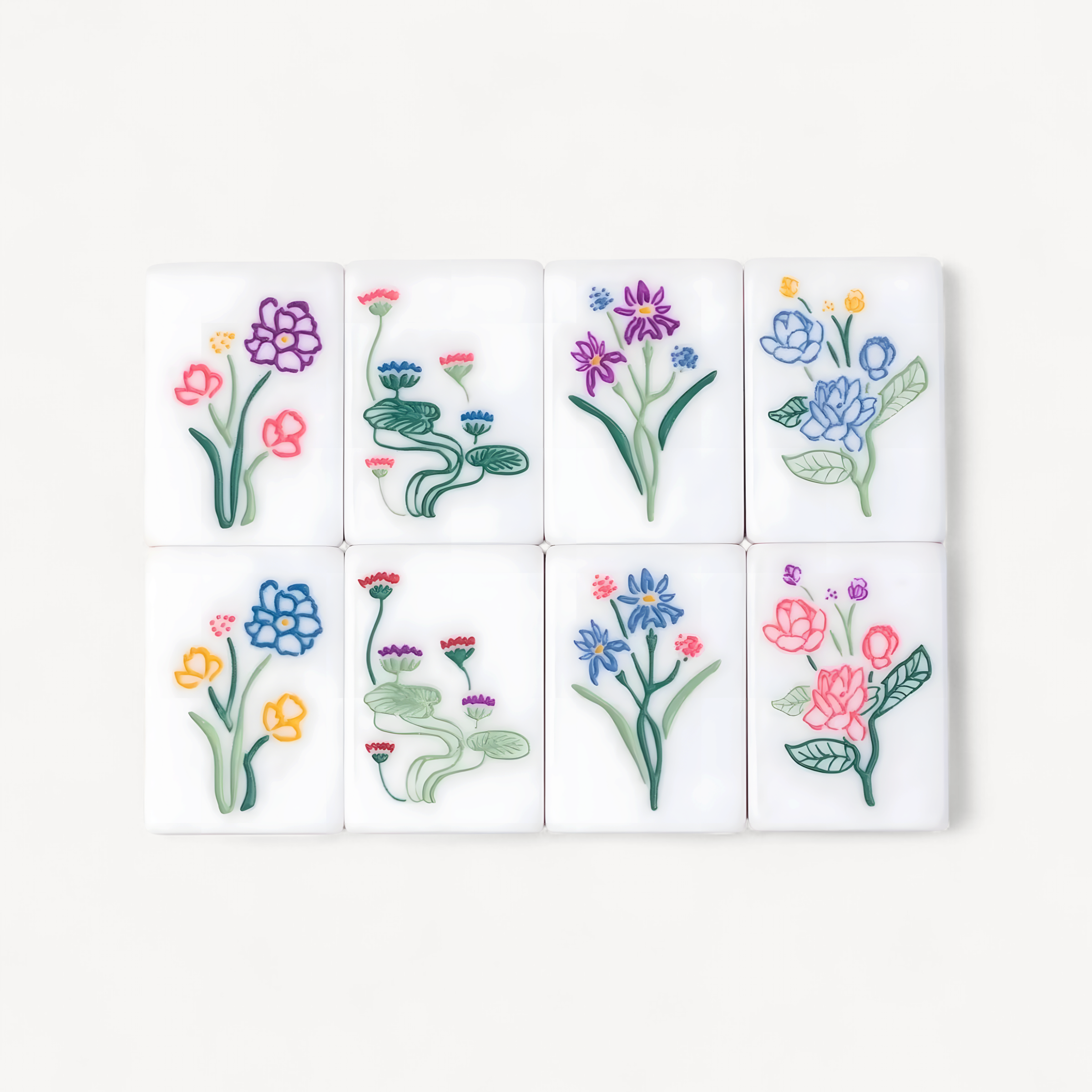 Factory OEM Color 160 Mahjong Tiles Mahjong Crafts  Luxury American Mahjong Art Tile Mini Acrylic Set Artworks (luxury american mahjong tiles)