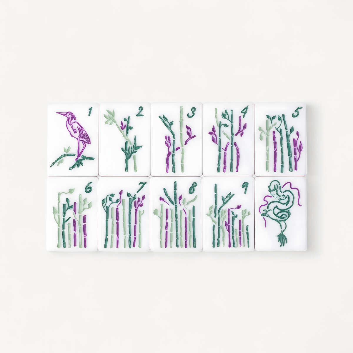 Luxury American Mahjong Tiles, 36 mm Acrylic | Camellia