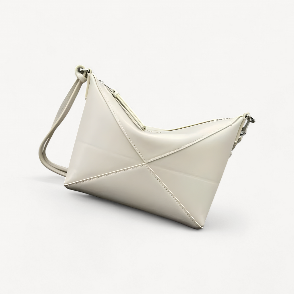 Foldable Geometric Mahjong Puzzle Leather Women's Crossbody Bag Single Shoulder Sling Bed Shape City Simple Style Small Squar... (mahjong crossbody bag)