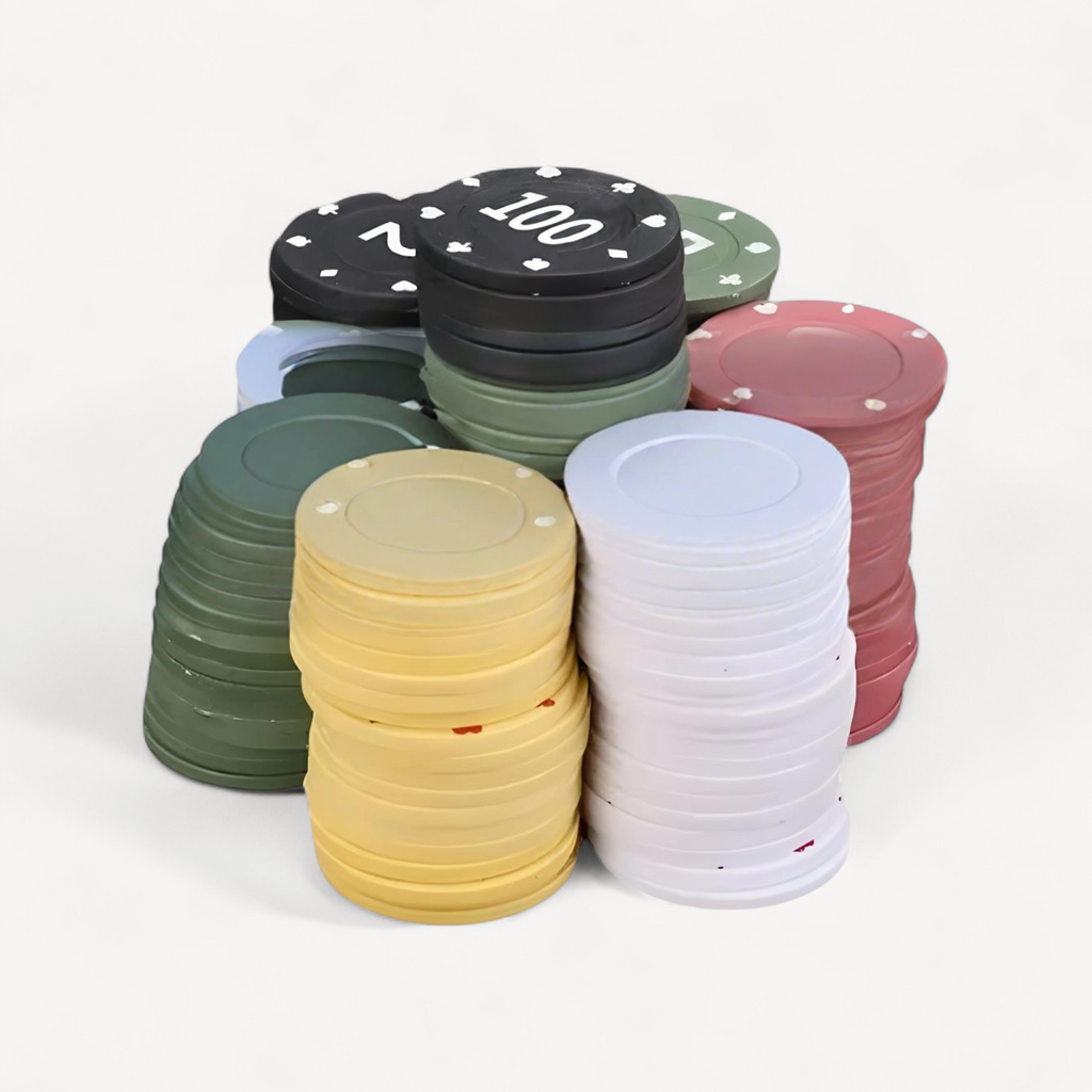 G7NF Pack of 100Pcs Game Wagering Mahjong Money Chip Set For Gambling Game Playings Counting and Other Recreations Game (mahjong scoring coins)
