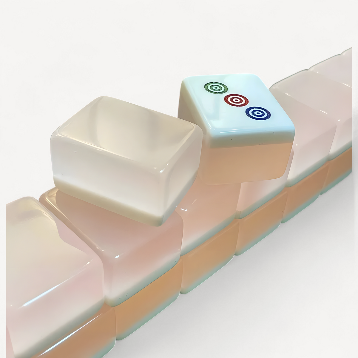 Jade Mahjong Tiles, Hand Rubbed, 144 Tiles | Vermillion