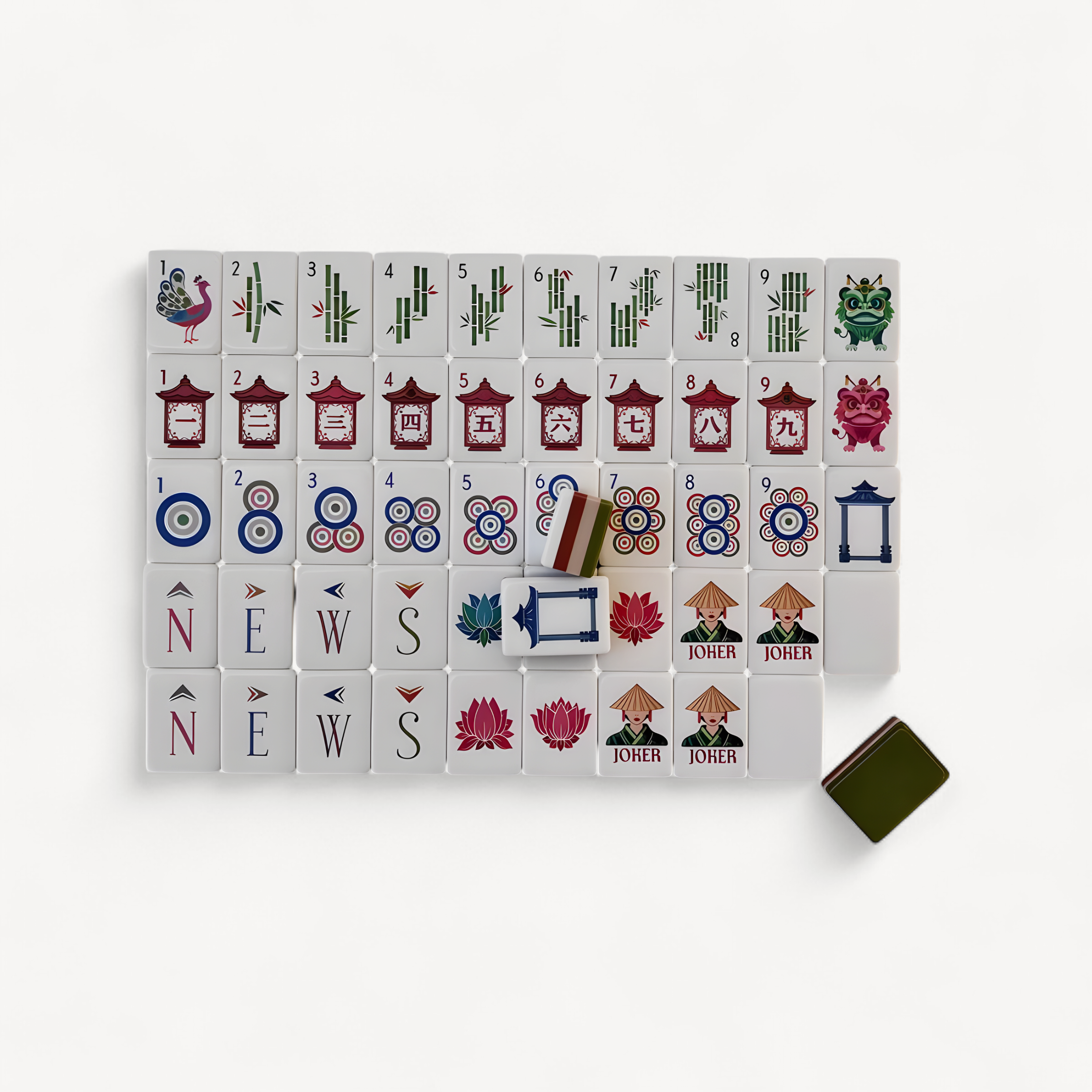 Hot New American Mahjong Set 160 Tiles 4 Layer Acrylic Engraved Luxury Mah Jongg 160 Cards Family Party Games Gift Mahjong Title (engraved mahjong set)