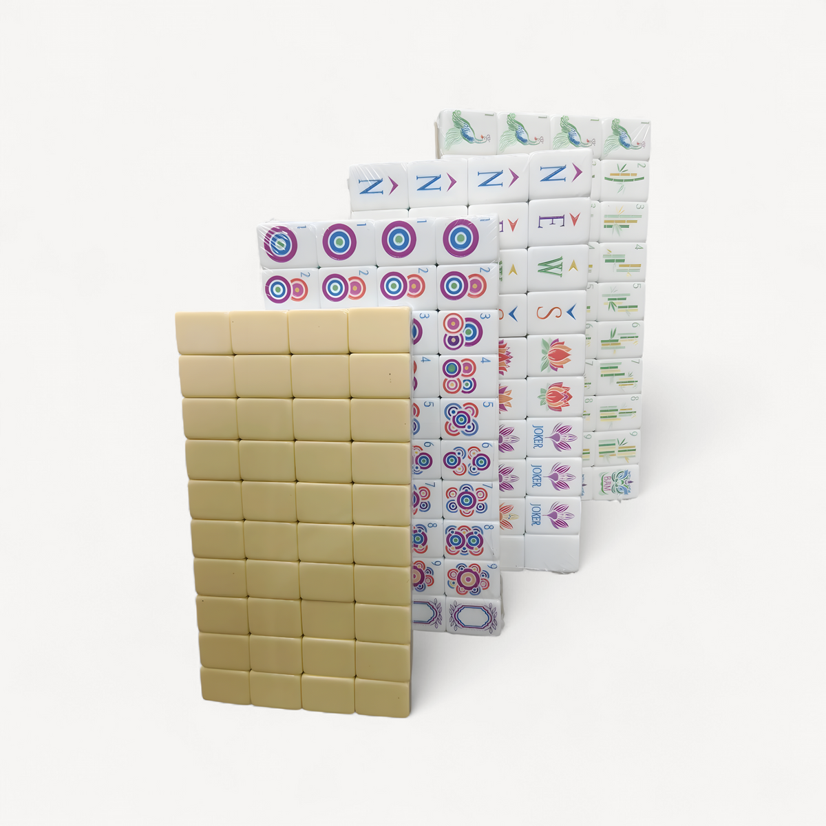 Travel Mahjong Set, 160 Tiles, Five Colours | Clover