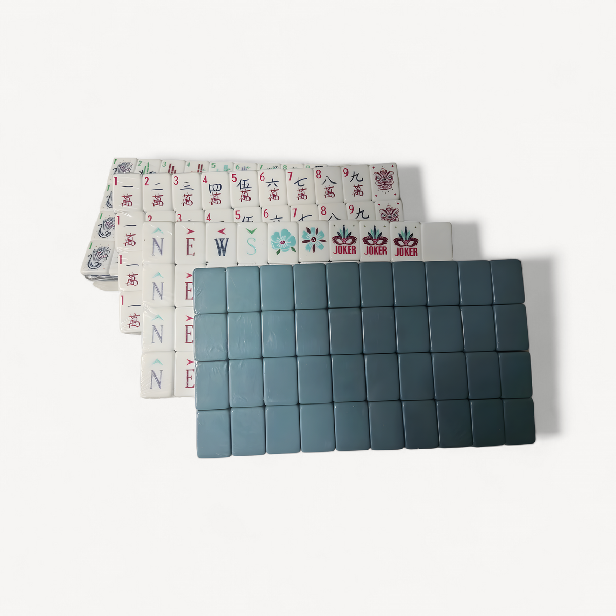 Travel Mahjong Set, 160 Tiles, Five Colours | Clover