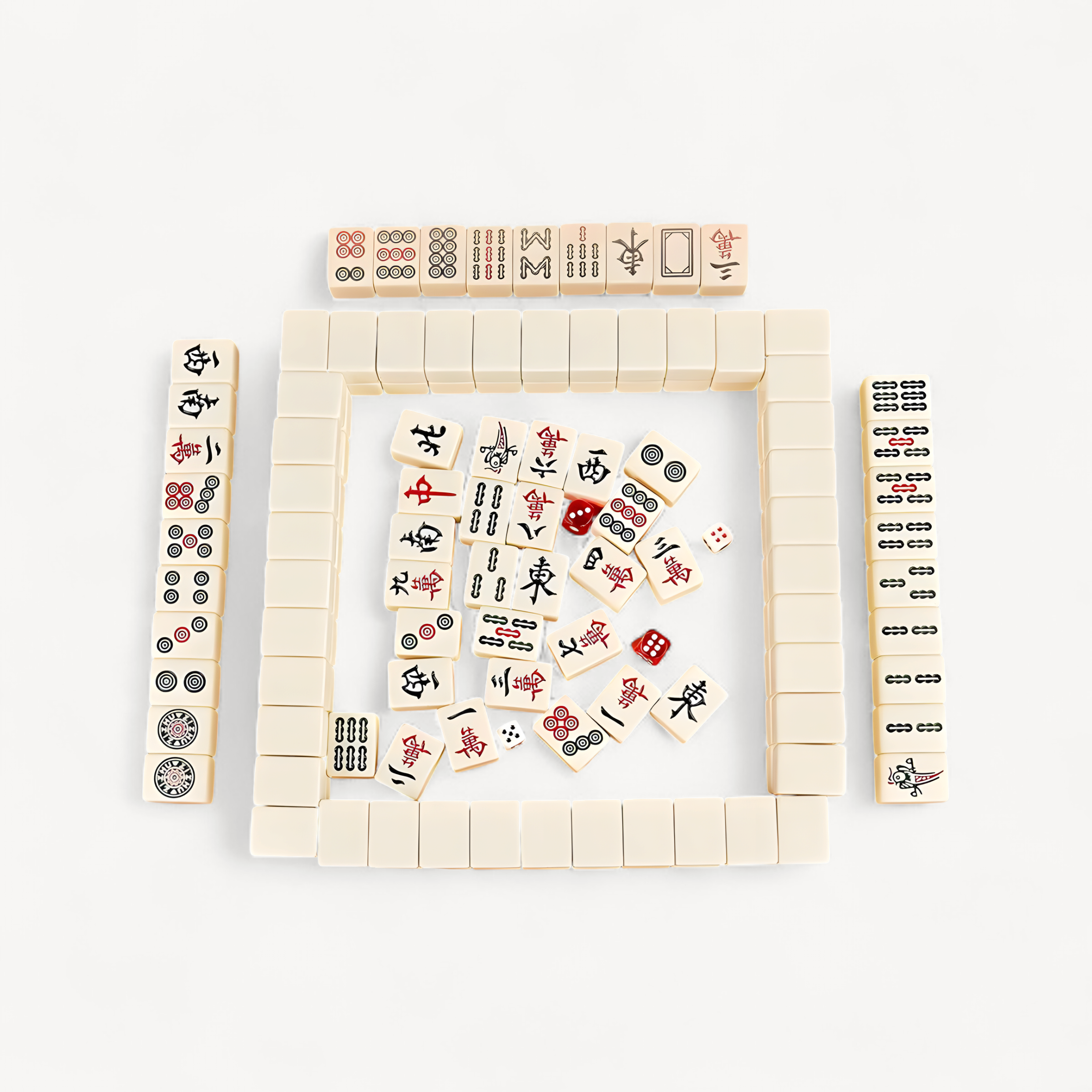 Household hand-rubbing first-class mahjong, medium and large mahjong tiles, imitation jade color tooth yellow 36 40 42MM (hand rubbed mahjong tiles)