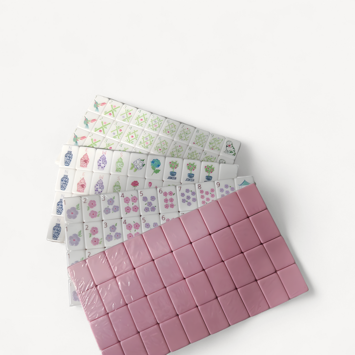 Portable Acrylic Mahjong Set, 160 Tiles