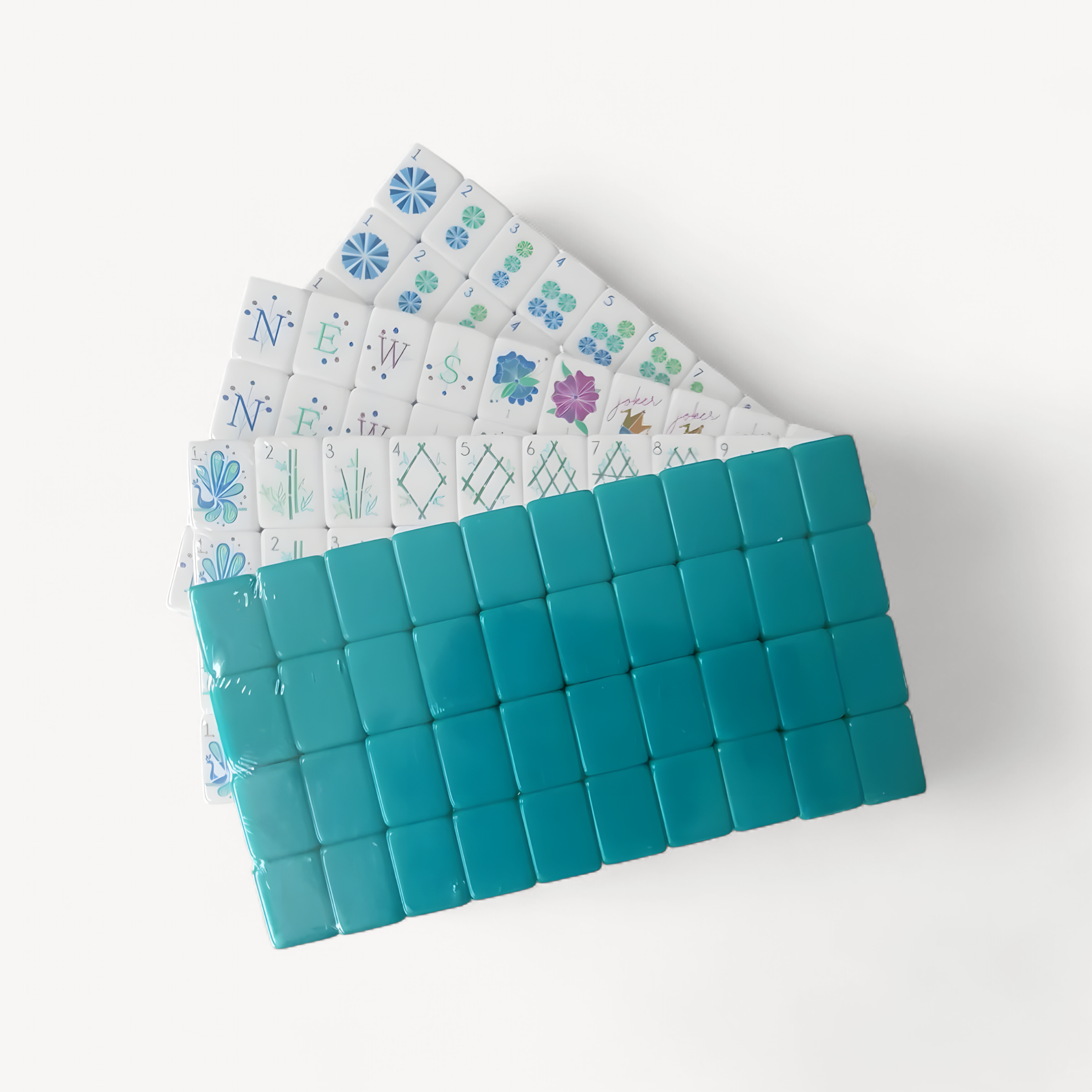 In Stock NEW American Mahjong Sets 160 Tiles Acrylic Mah Jongg 4-Layer Mahjong Portable Travel Family Party Games Surprise Gifts (portable acrylic mahjong set)