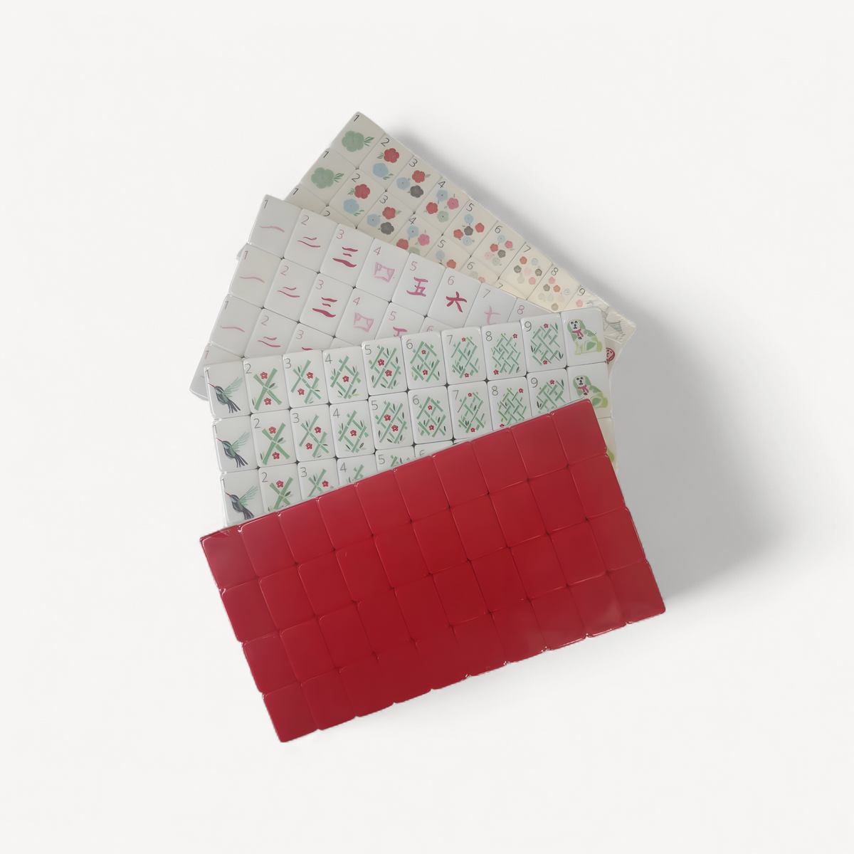 Portable Acrylic Mahjong Set, 160 Tiles