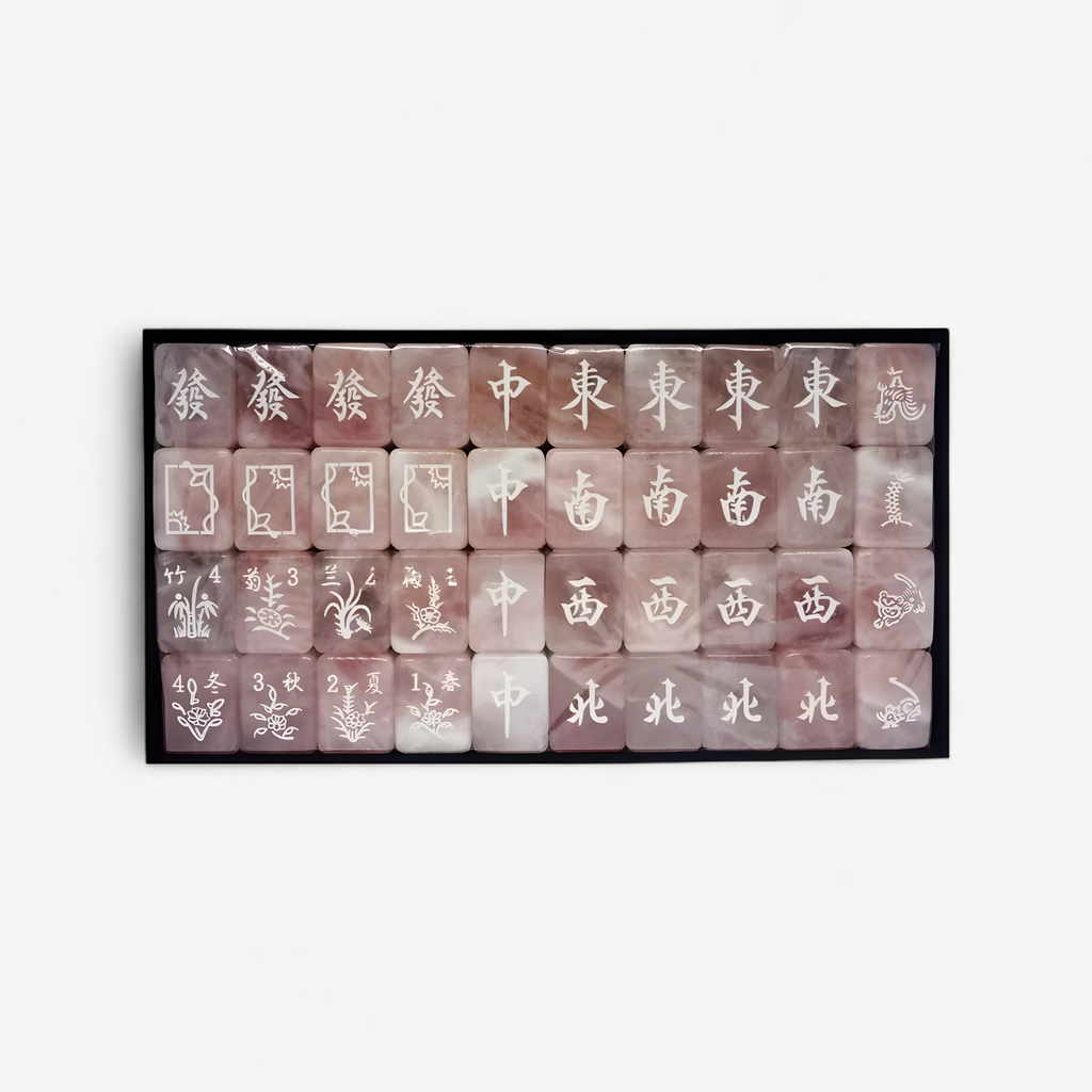 Jade Mahjong Game Set with Case, Tiles (jade mahjong game set)