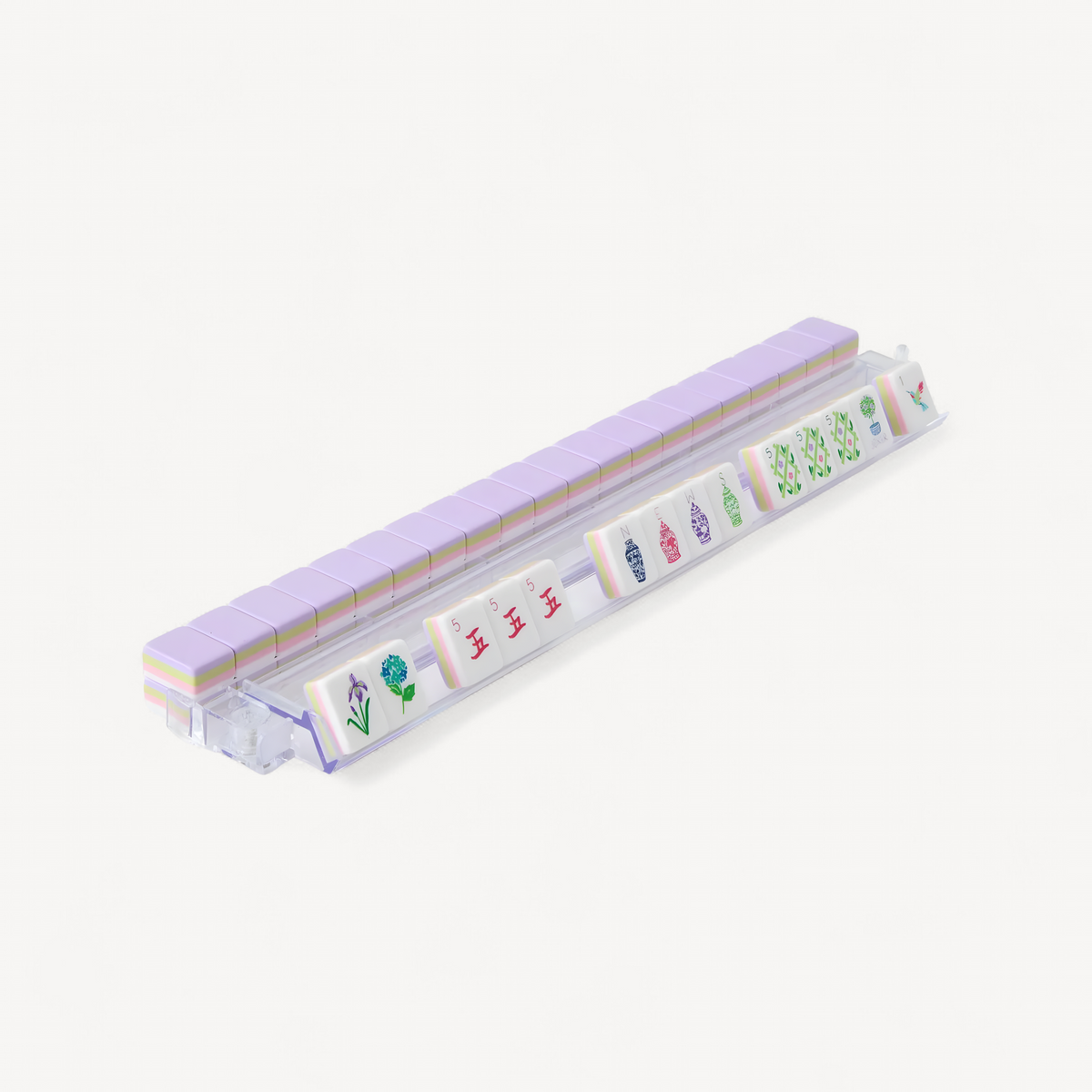 Light Purple Mahjong Set, Crystal Acrylic | Lilac
