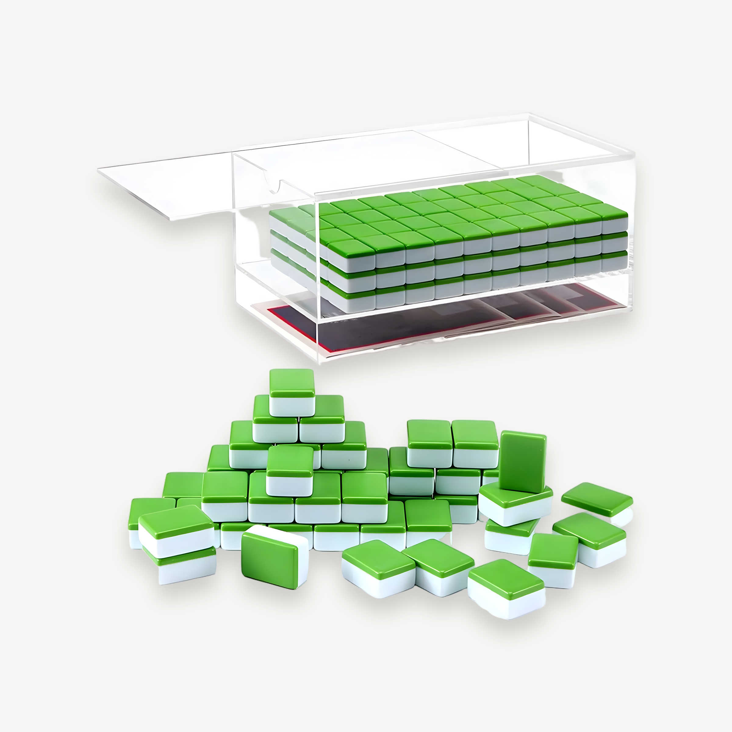 Mahjong Storage Acrylic Clear Mah Jongg Organizer Mahjong Tiles Organizer Case For Holidays Casual Gatherings Party Traveling (acrylic mahjong case)