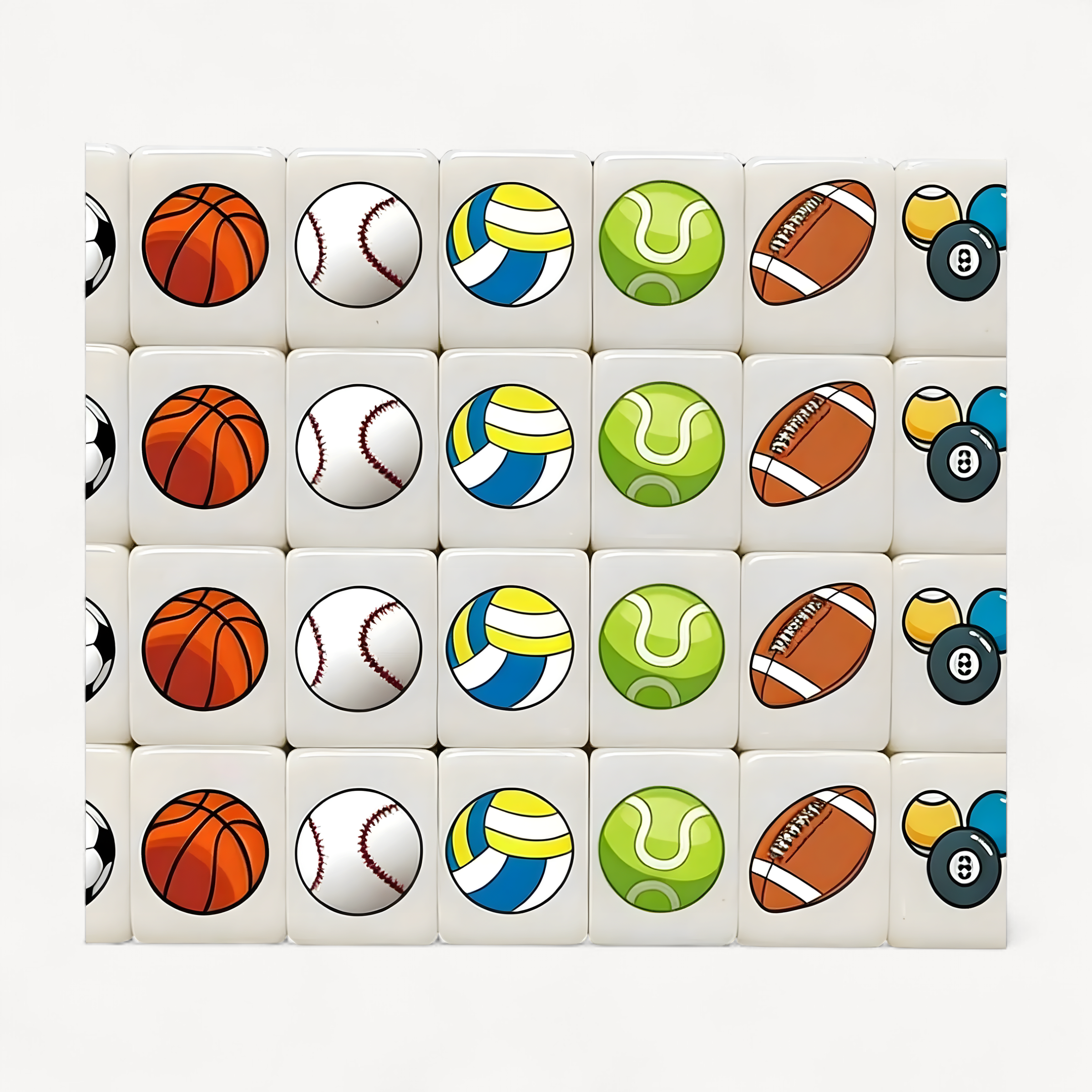 Mahjong Tile Set Portable Mah Jongg Toy Football Pattern Games Blocks Tiles For Men Women Youth Teens Daughter Family Friends (parent child mahjong toy)