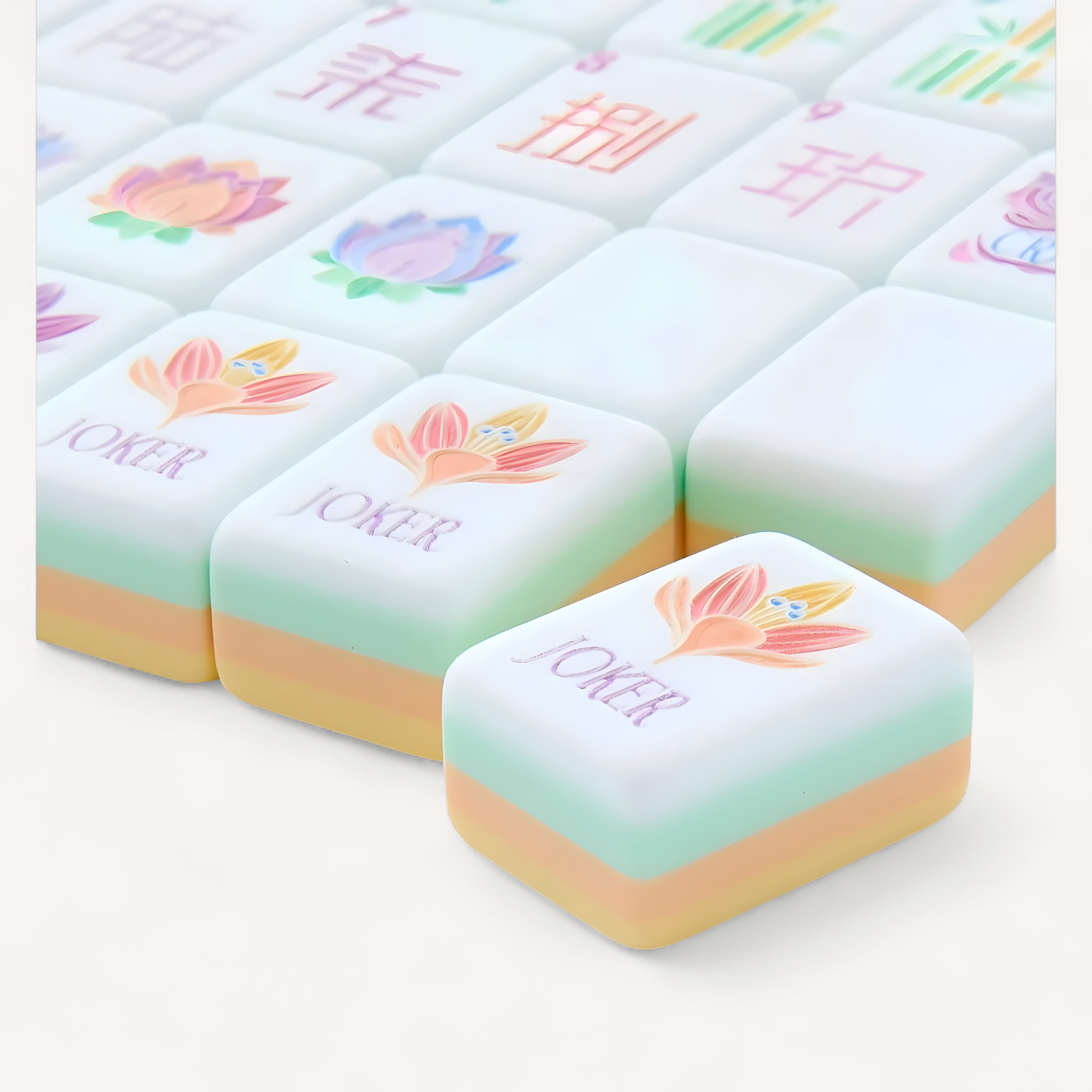 Modern Luxury American Mahjong Tiles 160pcs Portable Tile Standard Size Four Layer Yellow Acrylic Eisure Game for Home Gift (modern mahjong set)